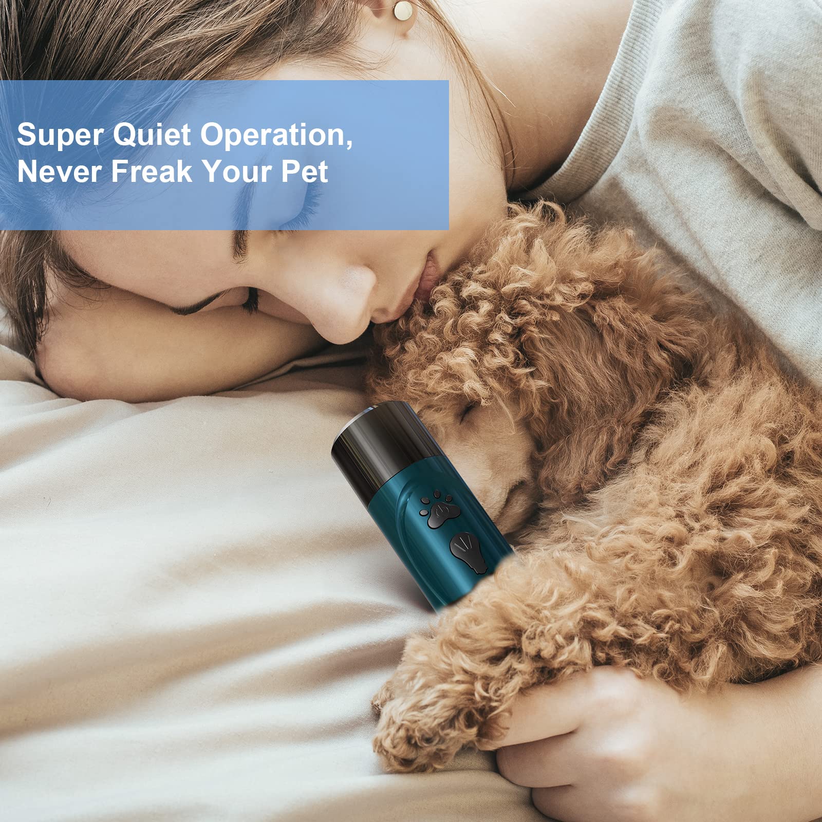 Dog Nail Grinder, Dog Nail Trimmers And Clippers Kit, Super Quiet Electric Pet Nail Grinder, Rechargeable, For Small Large Dogs & Cats Toenail & Claw Grooming,3 Speeds, 2 Grinding Wheels