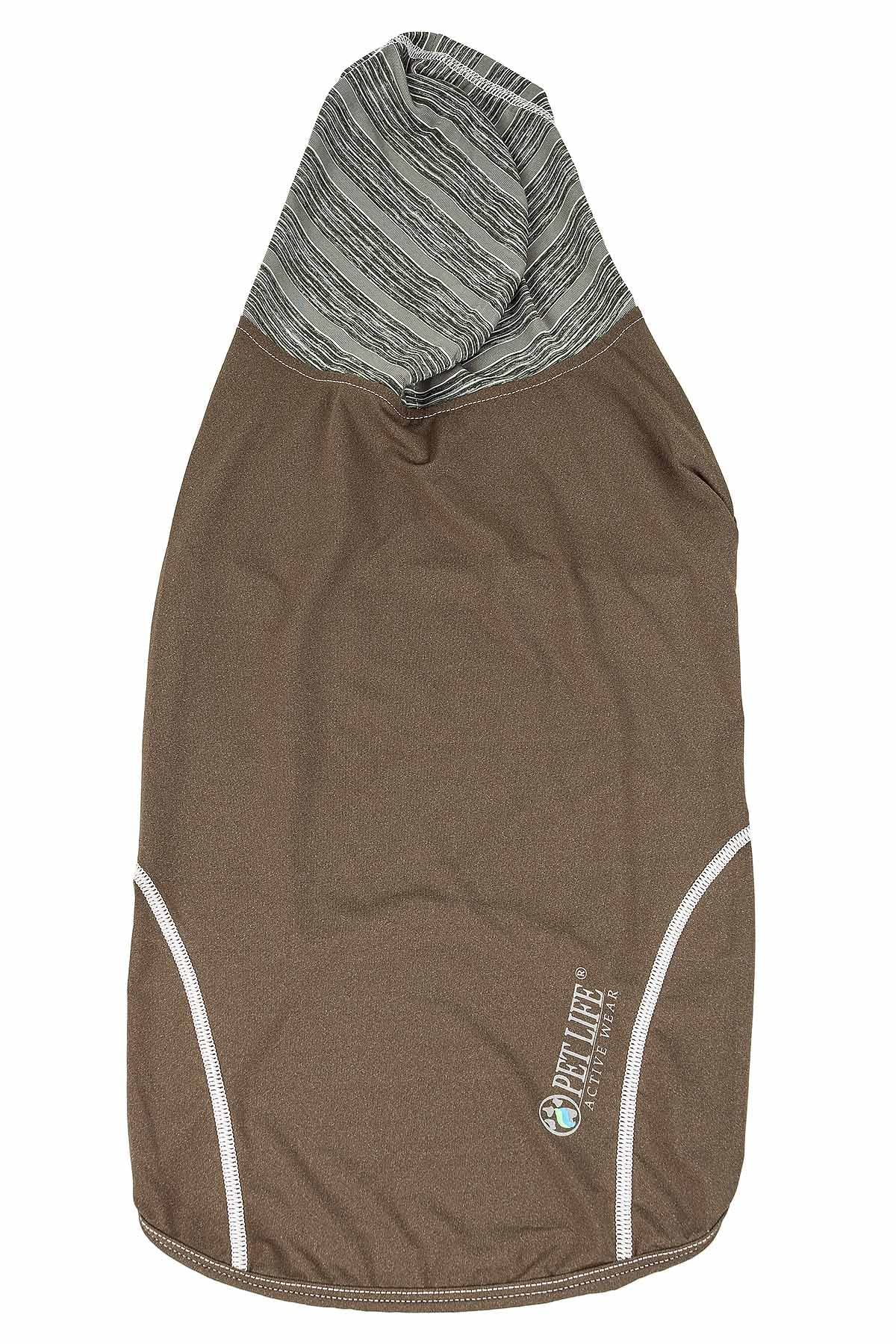 Pet Life ?Active 'Pull-Rover' Premium 4-Way Stretch Two-Toned Performance Sleeveless Dog T-Shirt Tank Top Hoodie, Large, Green