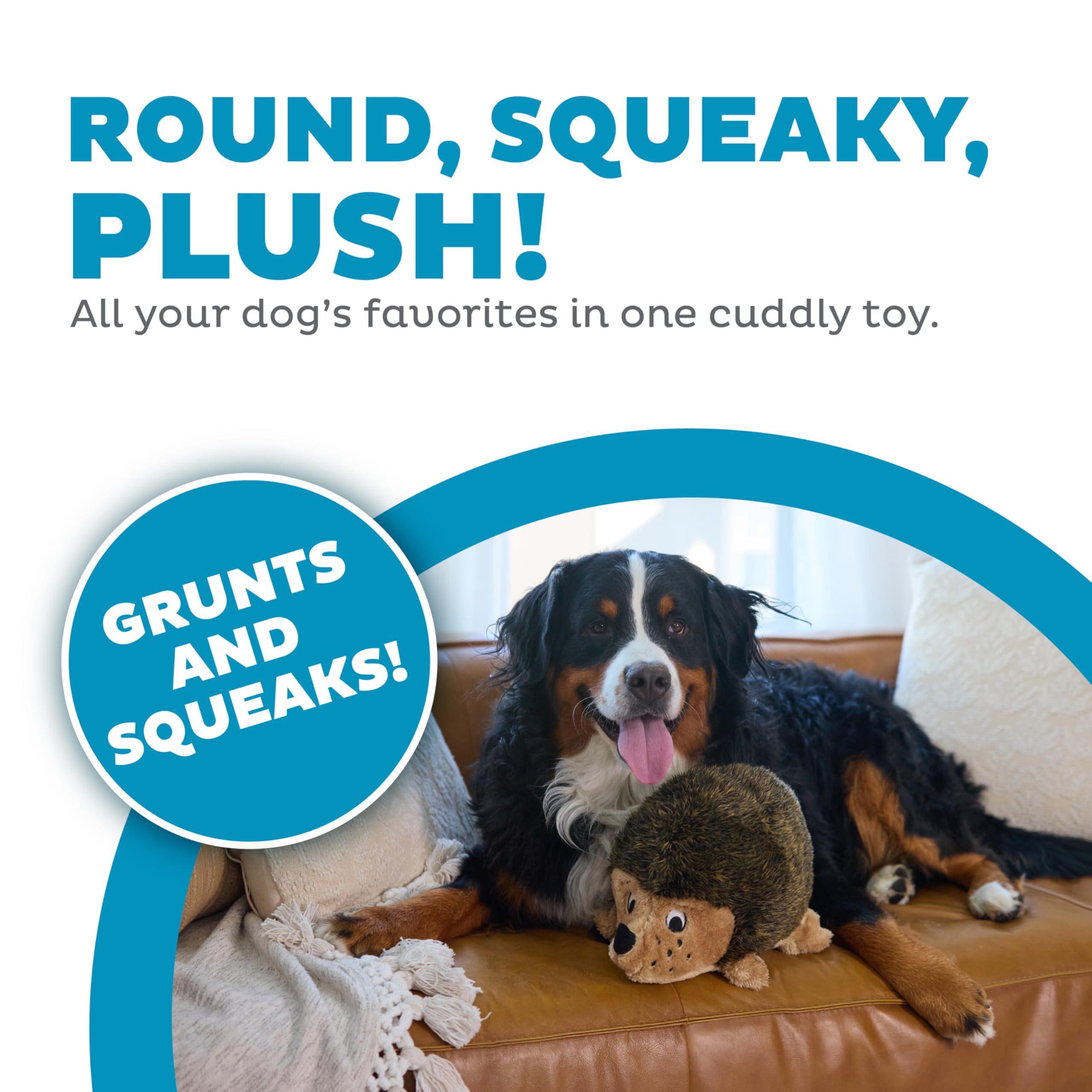 Outward Hound Hedgehogz Plush Dog Toy - XL Dog Plush, Durable Polyester, Model 32028