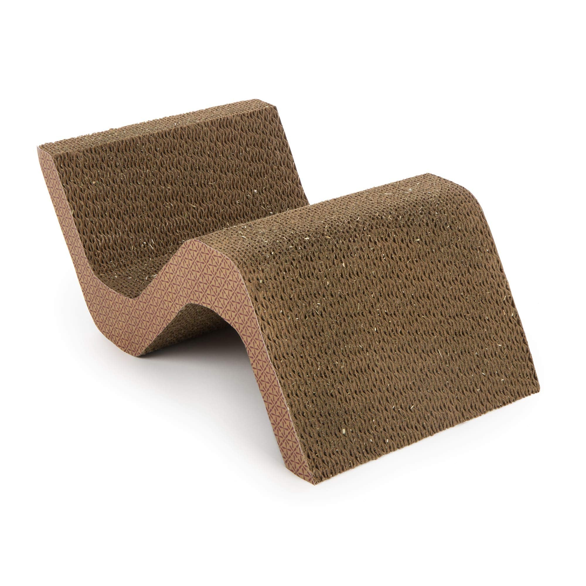 Petlinks Scratchers Choice+ Corrugated Cat Scratch Pad Catnip Infusion Technology - Brown Double Wide