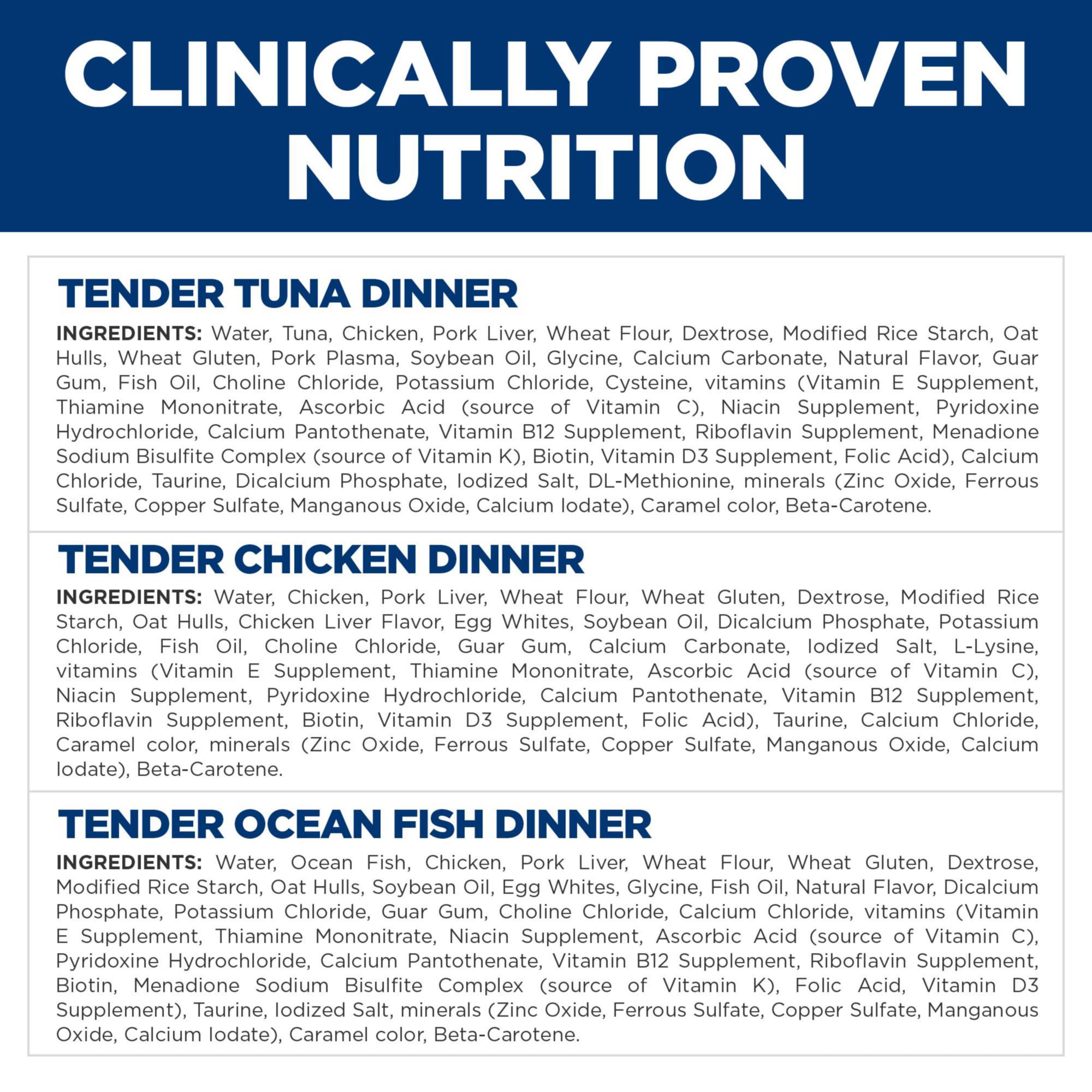 Hills Science Diet Adult 1-6 Premium Nutrition, Wet Cat Food, Variety Case: Tuna; Chicken; Ocean Fish Stew, 5.5 oz Cans Variety