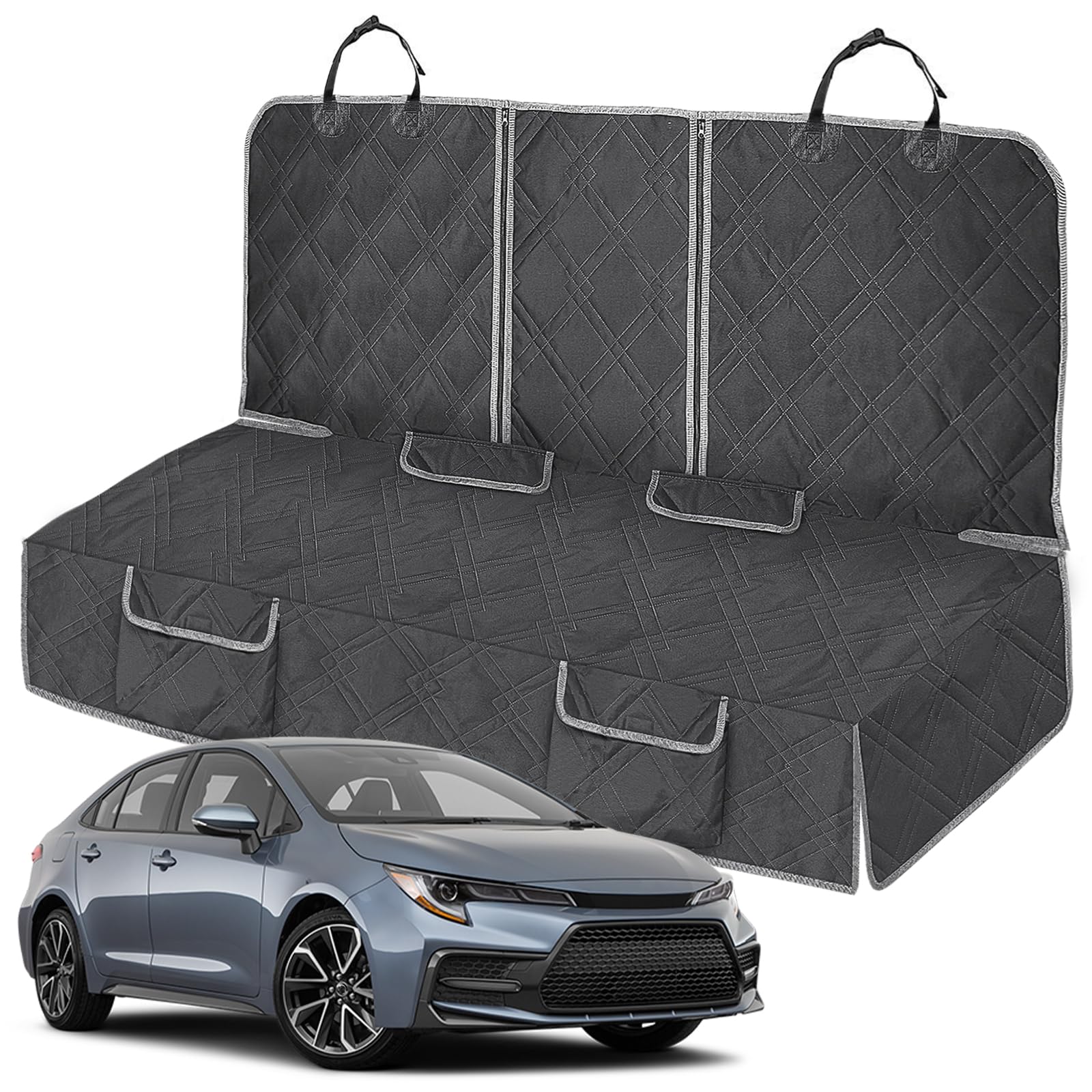 Kistrba Dog Car Seat Cover Compatible With Toyota Corolla 2009-2025, Waterproof Pet Bench Seat Cover For Back Seat, 600D Heavy D
