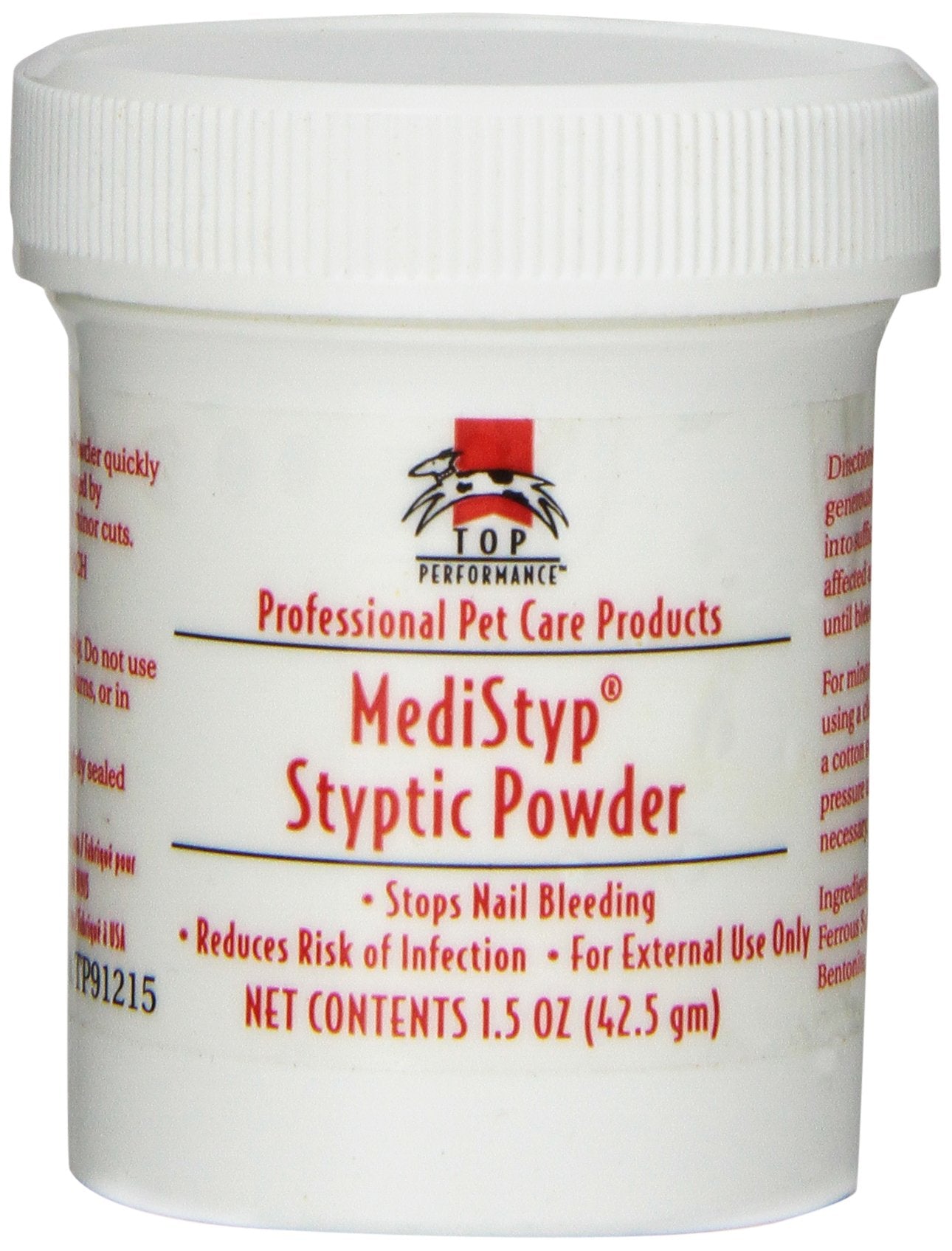 Top Performance Medistyp Pet Styptic Powder With Benzocaine, 1-1/2-Ounce,White