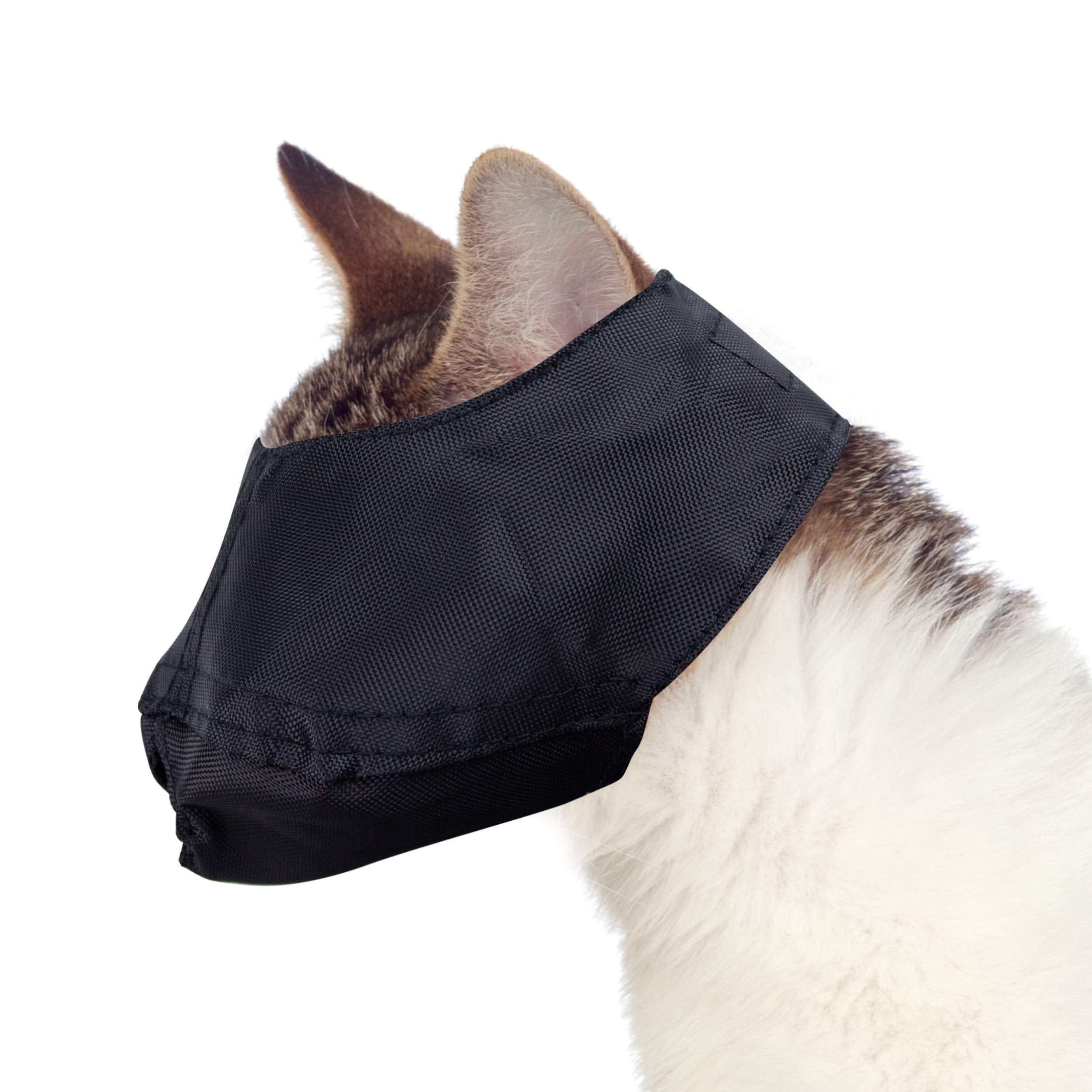 Downtown Pet Supply - Cat Muzzle for Grooming - Gentle and Soft Muzzle - Cat Grooming Supplies - Nylon - Large