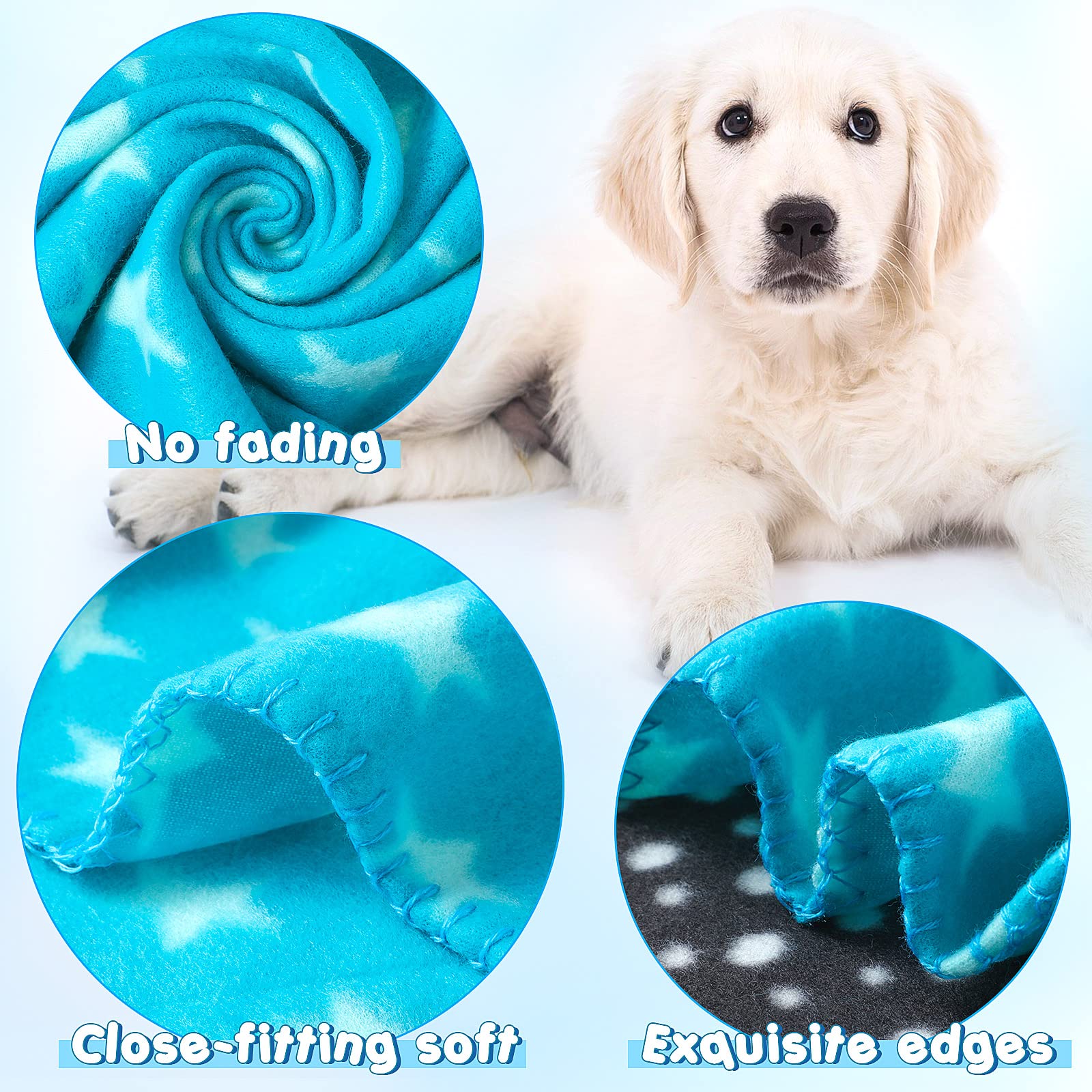 Eccliy 20 Pcs Puppy Blanket Pet Blanket Soft Fleece Dog Blankets Doggie Blanket Warm Felt Throw Blanket Sleep Mat Bed Covers Sma