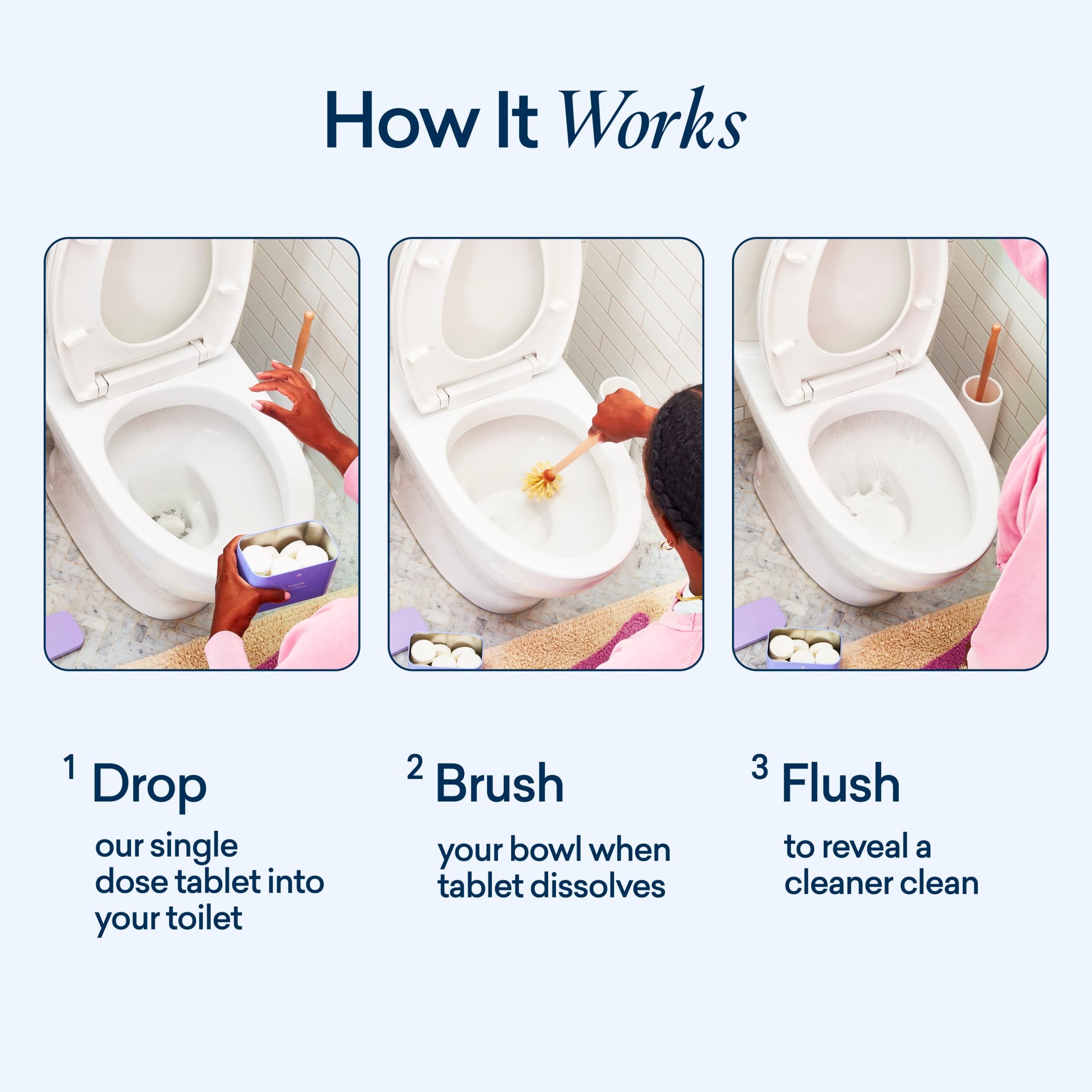 Blueland Toilet Bowl Cleaner Starter Set - Eco Friendly Products  Cleaning Supplies - No Harsh Chemicals, Plant-Based - Lemon Ce