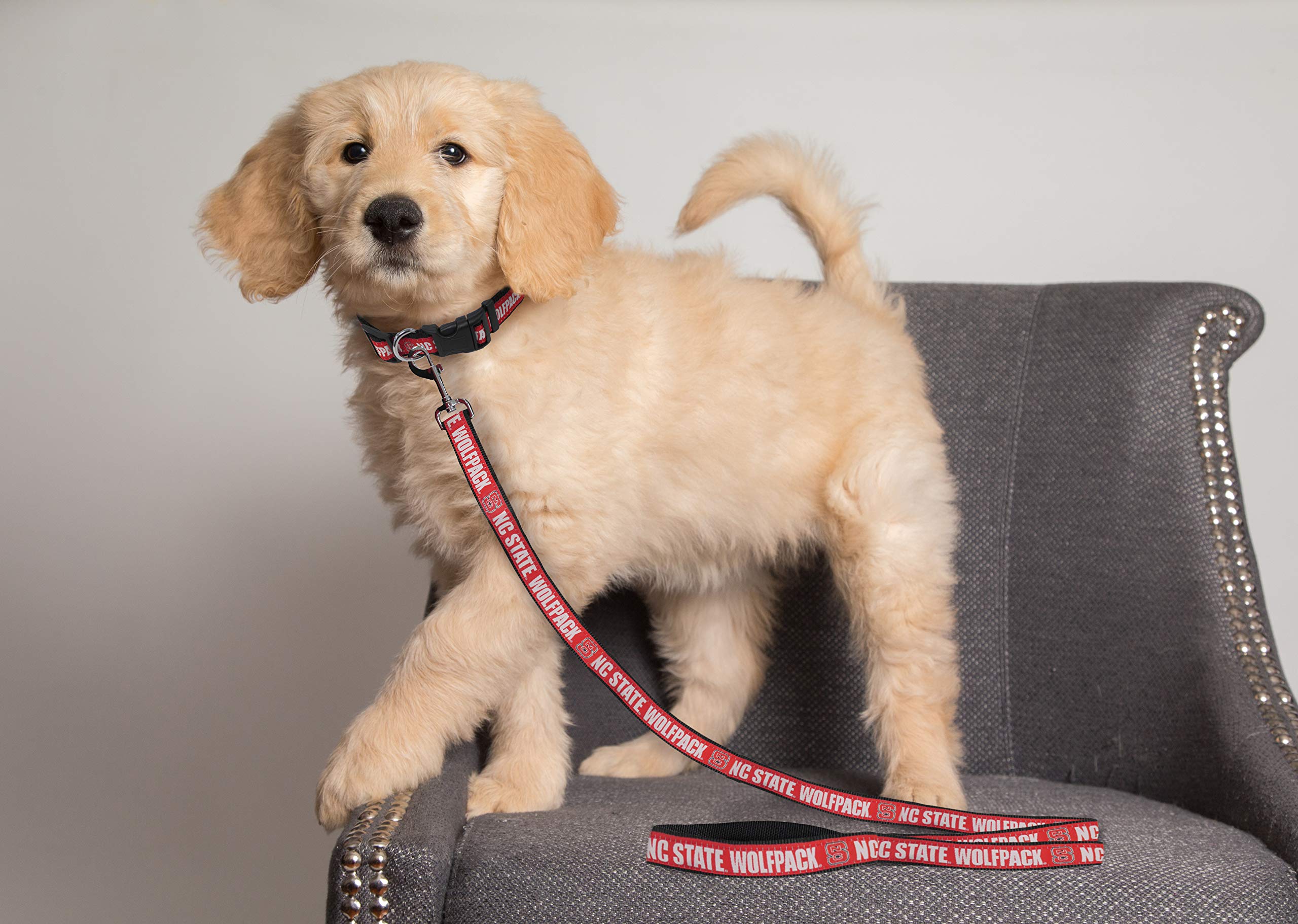 Pets First Collegiate Pet Accessories, Dog Leash, North Carolina State Wolfpack, Medium