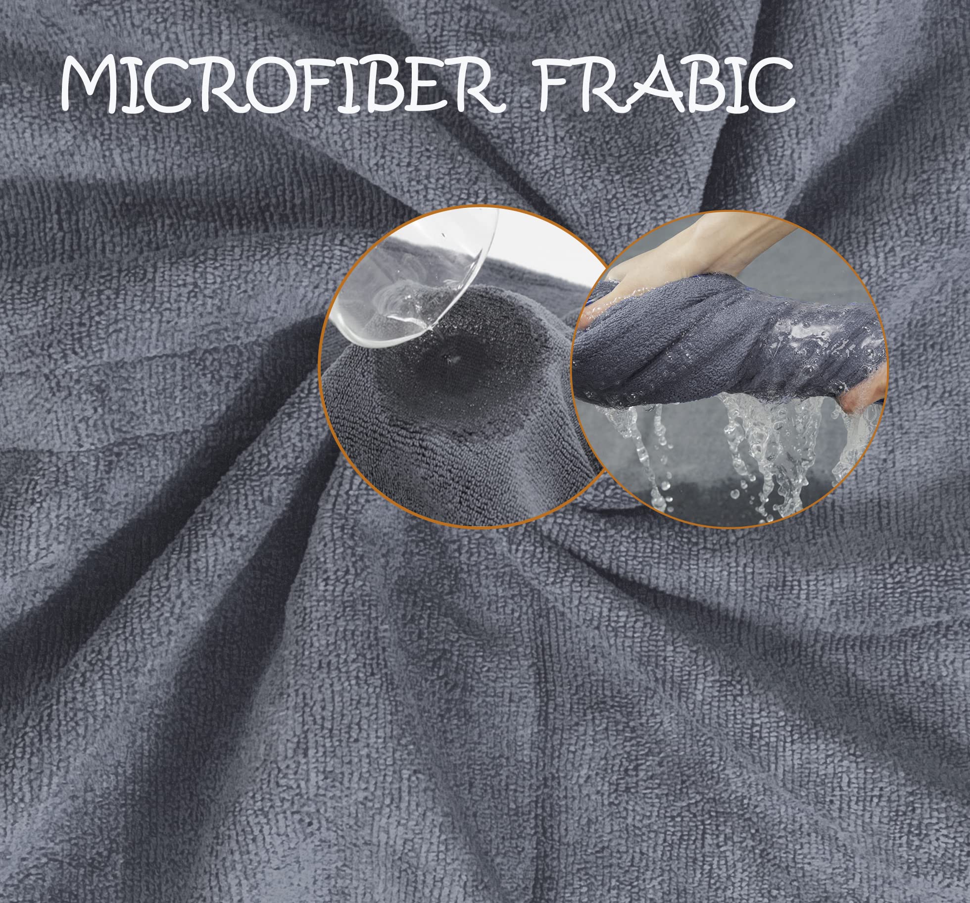 Hhimyoct Dog Drying Coat, Microfiber Dog Drying Bag - Absorbent Pet Bathrobe For Dogs & Cats, Adjustable Collar & Belly Strap, F