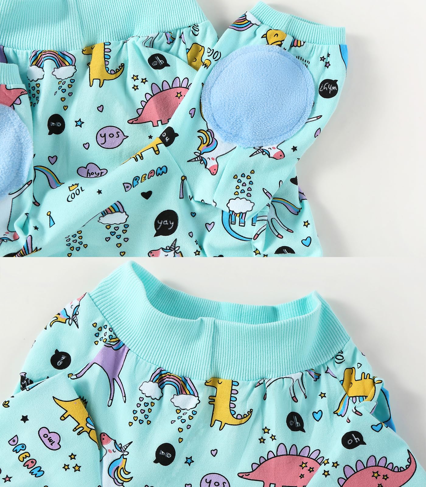 PriPre Dog T Shirts Dinosaur Pattern, Rainbow, Unicorn Dog Clothes for Large Medium Small Dogs Breathable Stretchy Cotton Clothe