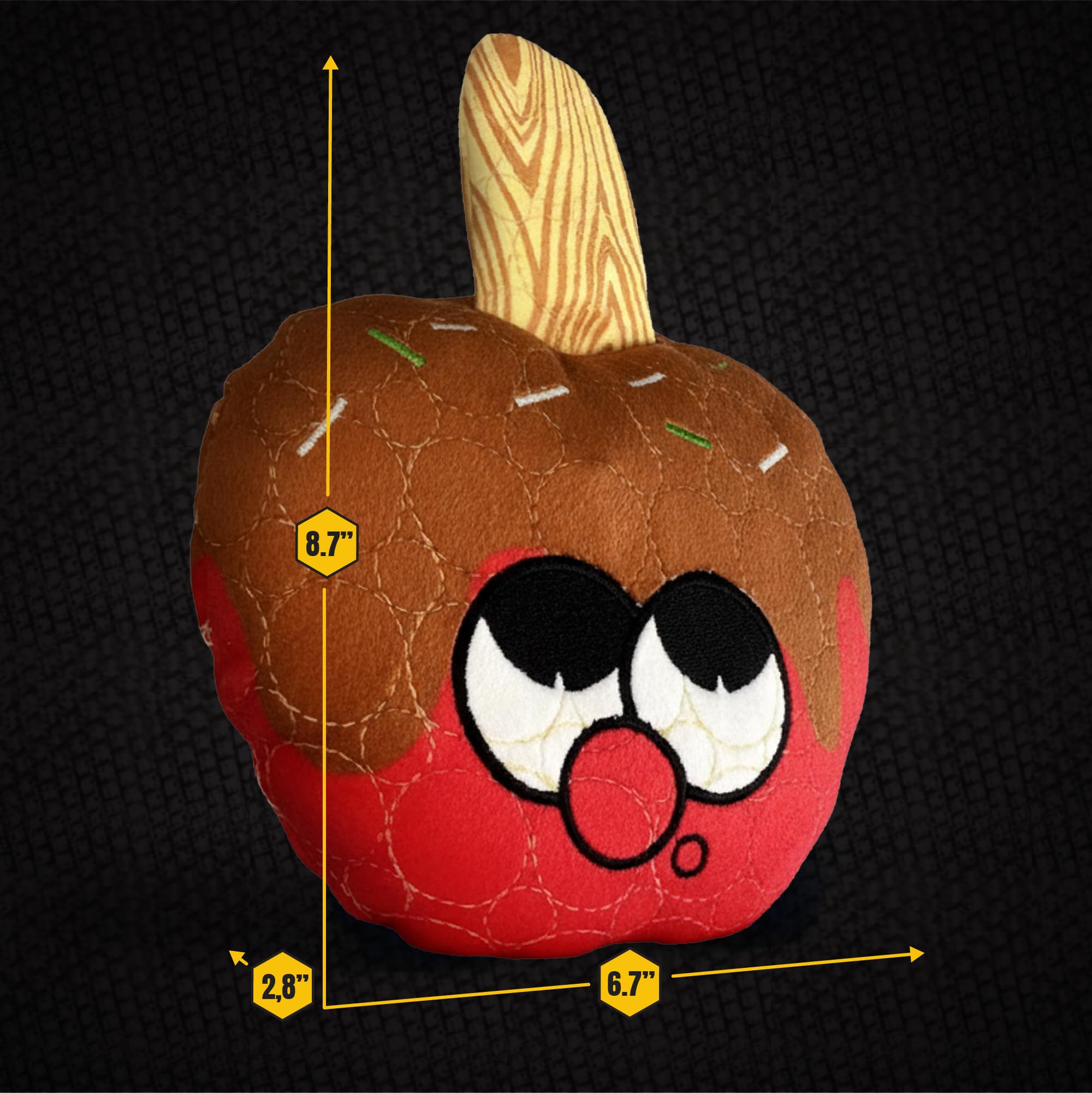 Bite Force -Durable & Strong Dog Toy Candy Apple Buddy with Squeaker, Kevlar-Reinforced for Aggressive Chewers for Small Medium