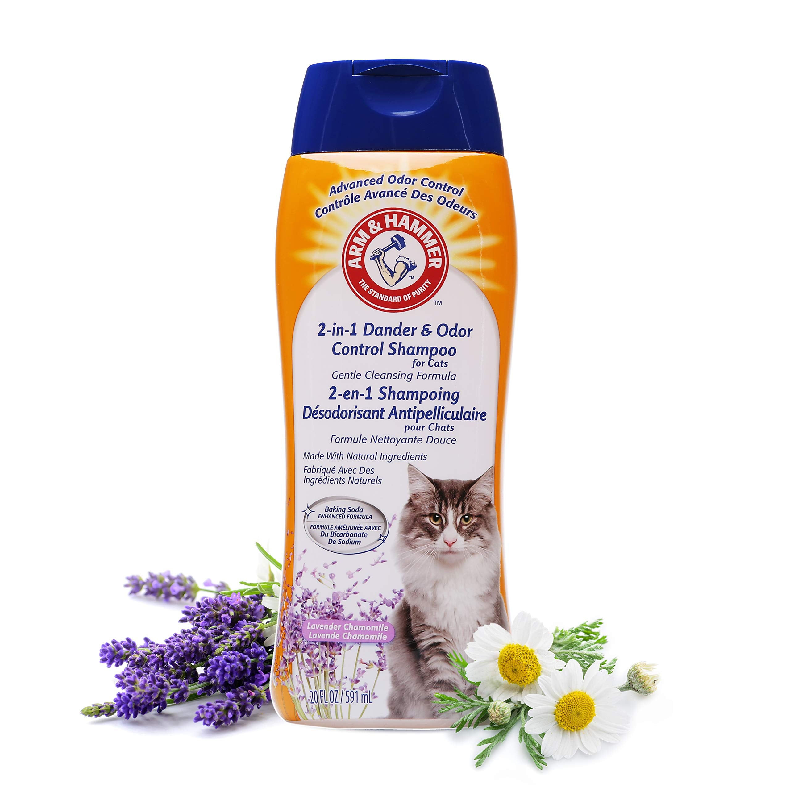 Arm & Hammer 2-In-1 Deodorizing & Dander Reducing Shampoo For Cats, Dander Remover For Dander And Odors, Baking Soda Moisturizes