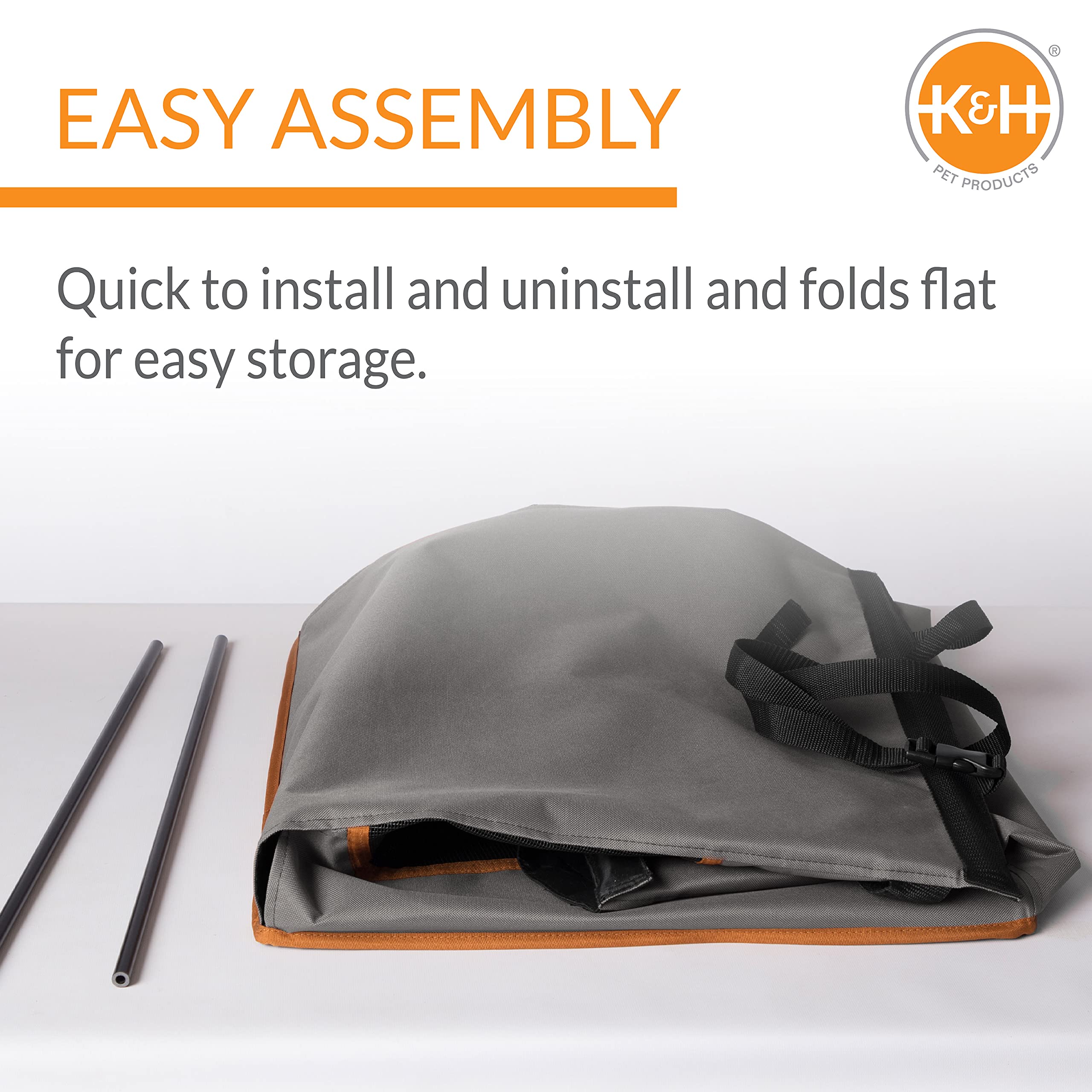 K&H Pet Products Buckle N' Go Dog Car Seat For Medium Dogs, Waterproof Fabric With Breathable Mesh & Adjustable Dog Seat Belt Fo