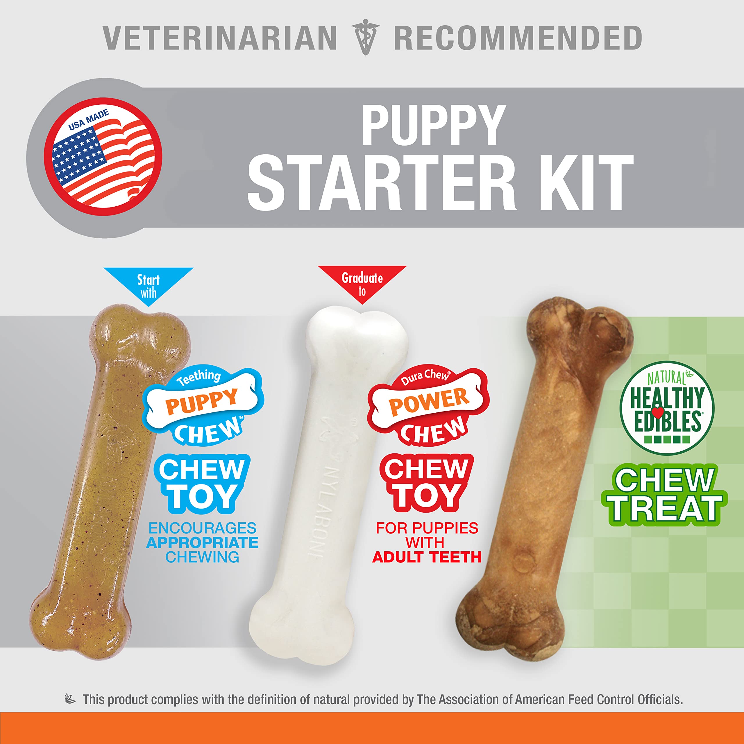 Nylabone Puppy Starter Kit 3-Pk