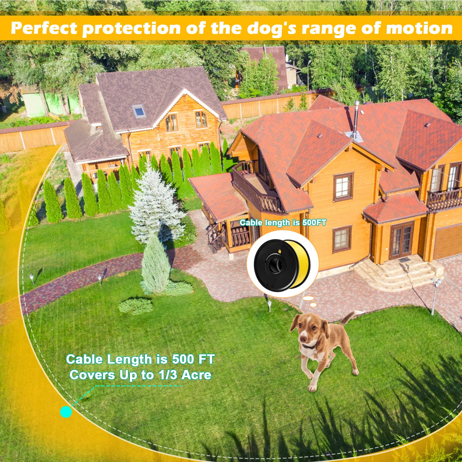 Tresson Underground Dog Fence Wire,Boundary 500 Feet Compatible For Pet System Wireless,Electric Dog Boundary Wire, For Pet Safe