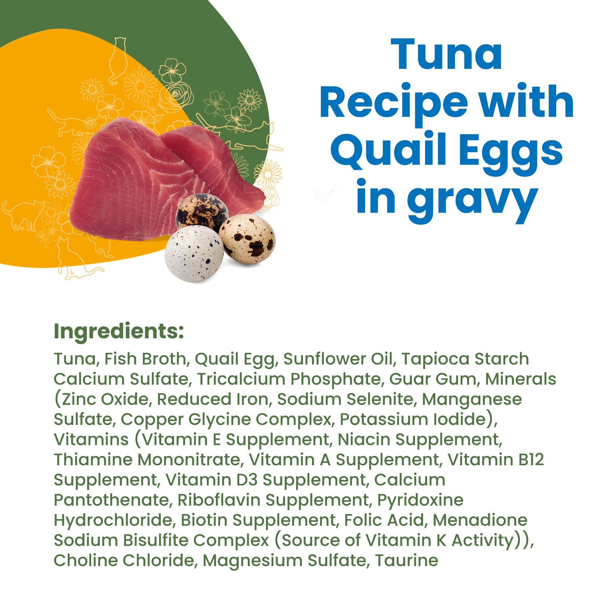 Almo Nature HQS Complete Tuna With Quail Egg In Gravy , Grain Fre, Adult Cat Canned Wet Food, Flaked.