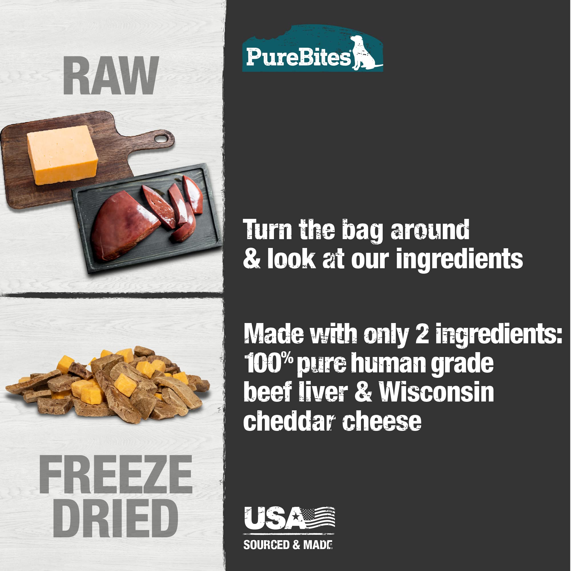 PureBites Beef & Cheese Freeze-Dried Treats For Dogs