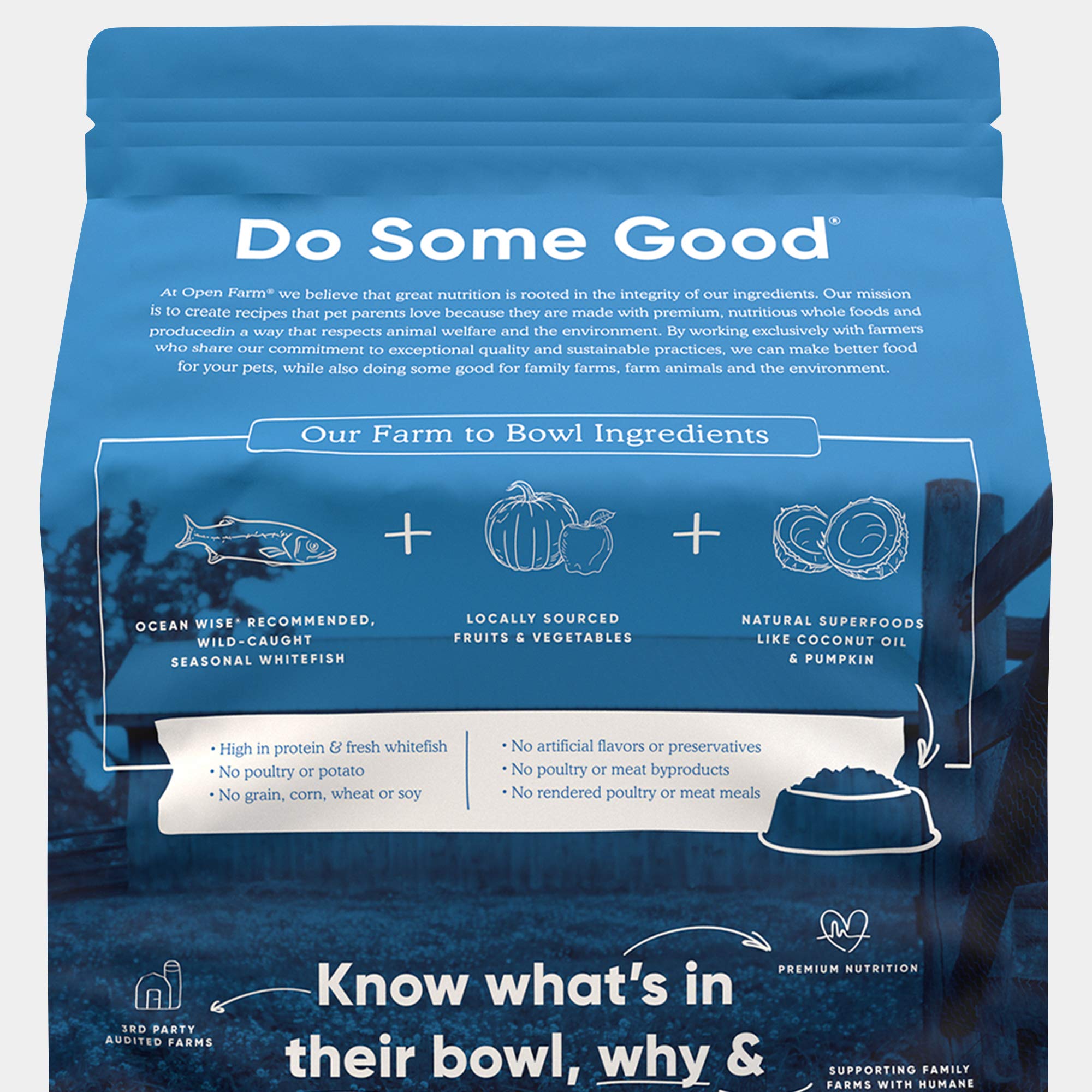 Open Farm Catch-Of-The-Season Whitefish Recipe Organic Sustainable Cat Food Net 4 LB