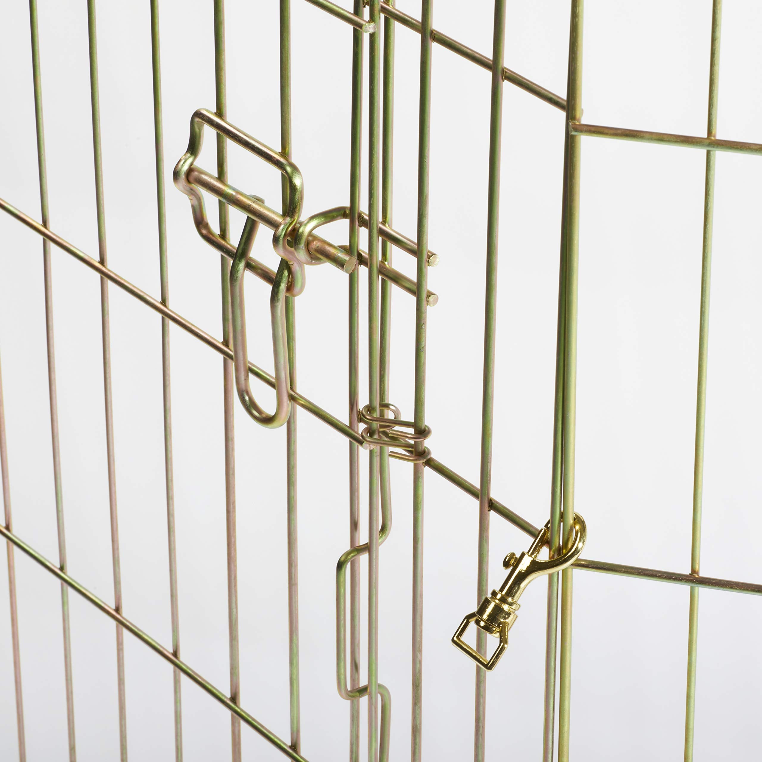 Midwest Homes For Pets Dog Exercise Pen & Playpen, 24'W X 24'H, No Door, Gold Zinc