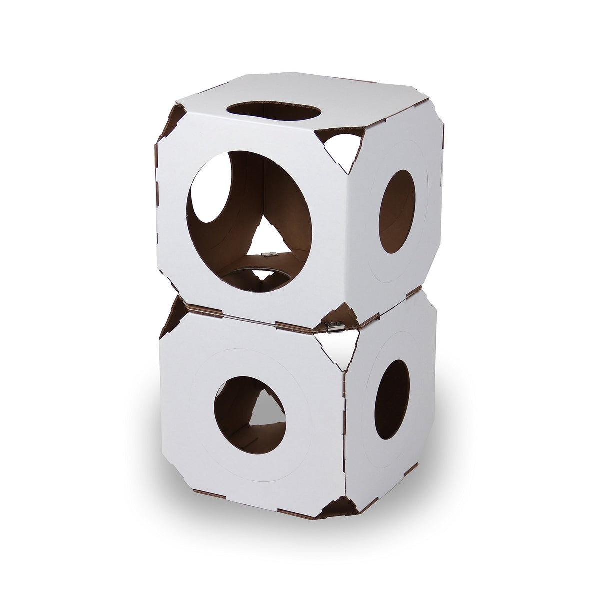 Catty Stacks Durable, Modular Cat House Cubes/Cat Condos, Made In Usa (2Pack, White)