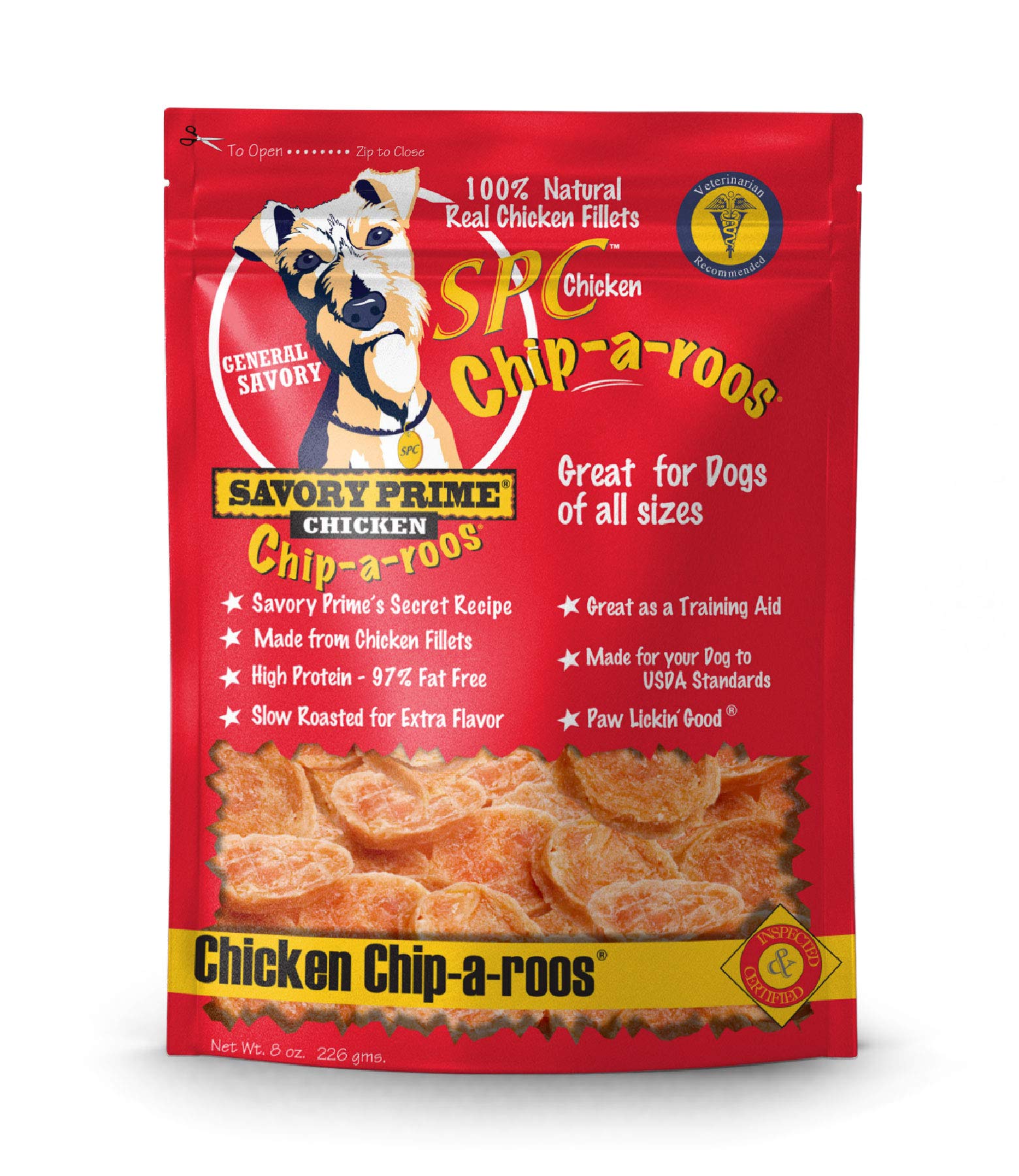 Savory Prime Chicken Chip-A-Roos Dog Treat, 8-Ounce