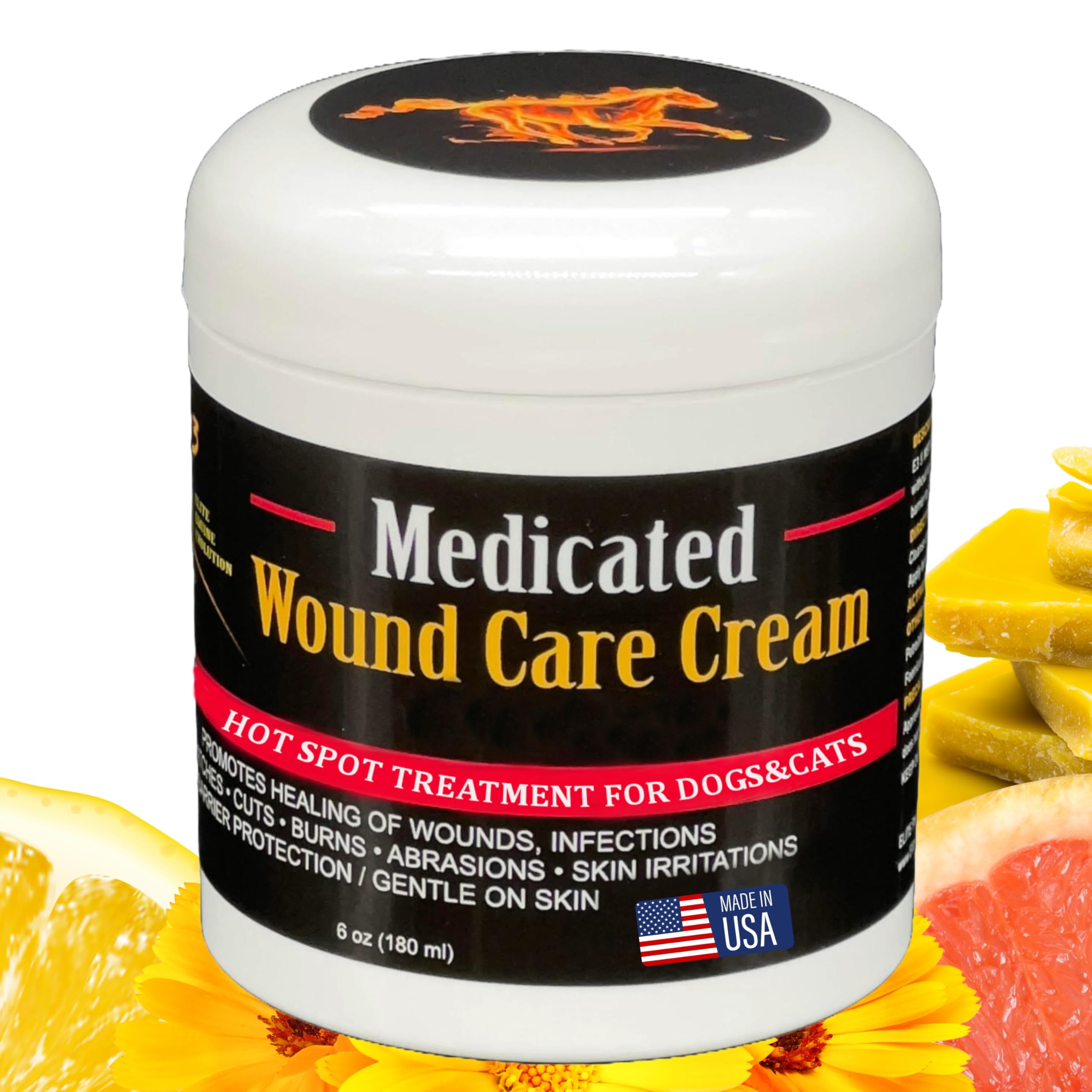 E3 Medicated Hot Spot Cream for Dogs - Hot Spot Treatment for Dogs, Dog Hot Spot Remedy, Cuts, Wounds - Hotspot Relief - Fast-Ac