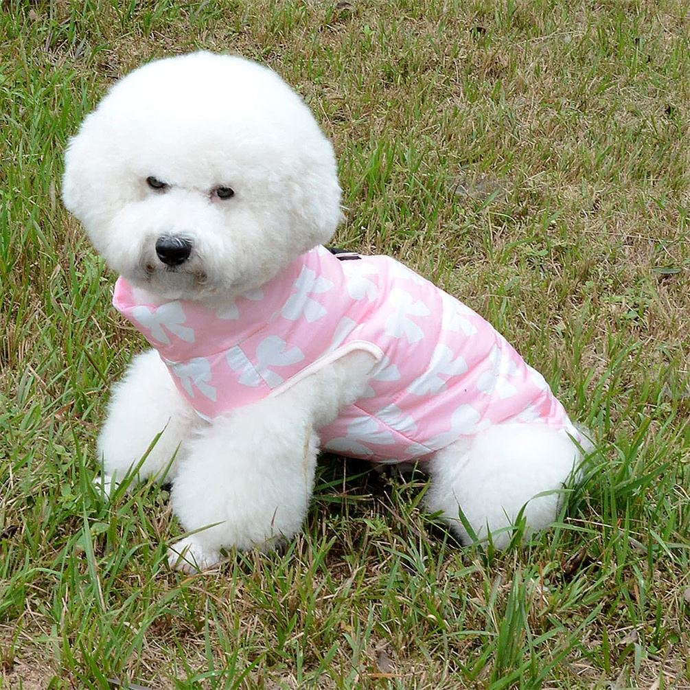 Smalllee_Lucky_Store New Various Pet Cat Dog Soft Padded Vest Harness Small Dog Clothes Pink Bow Xs, Model: Bfl049-Pink-Xs