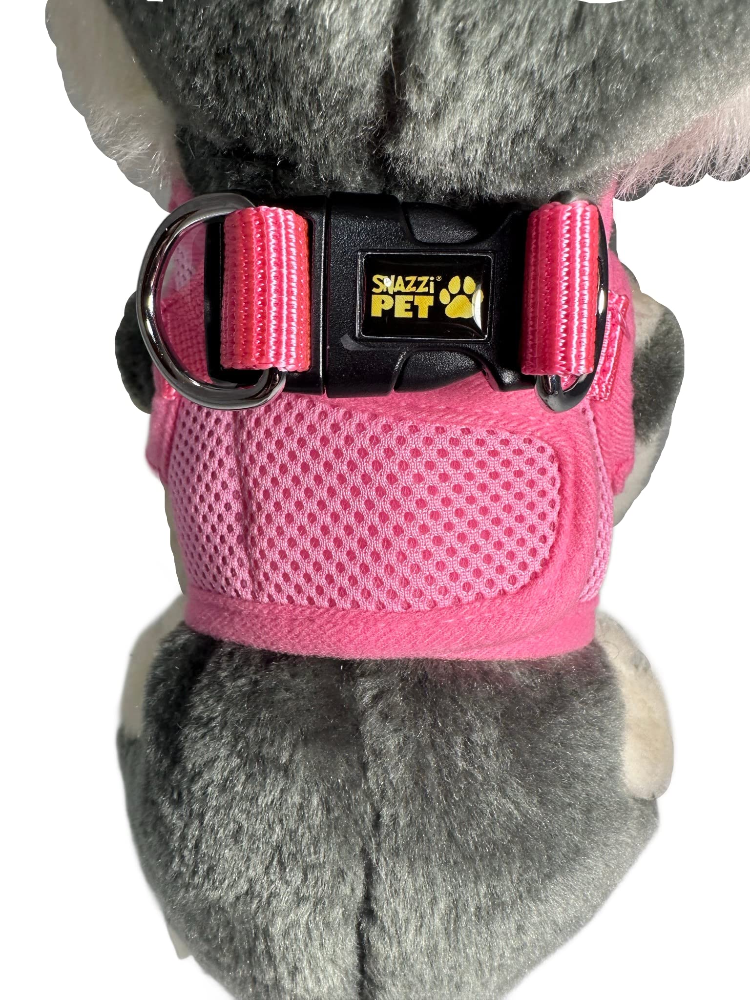 Snazzi Pet Teacup Dog Harness - Xxs Dog Harness - Soft Mesh Step In Dog Harness No Pull - Adjustable Dog Harness - Dog Harness Small Size Dog 2-25 Lbs Mini, Toy Yorkie (Pink, Sm 12.5'-13.5' 5-6.5 Lb)