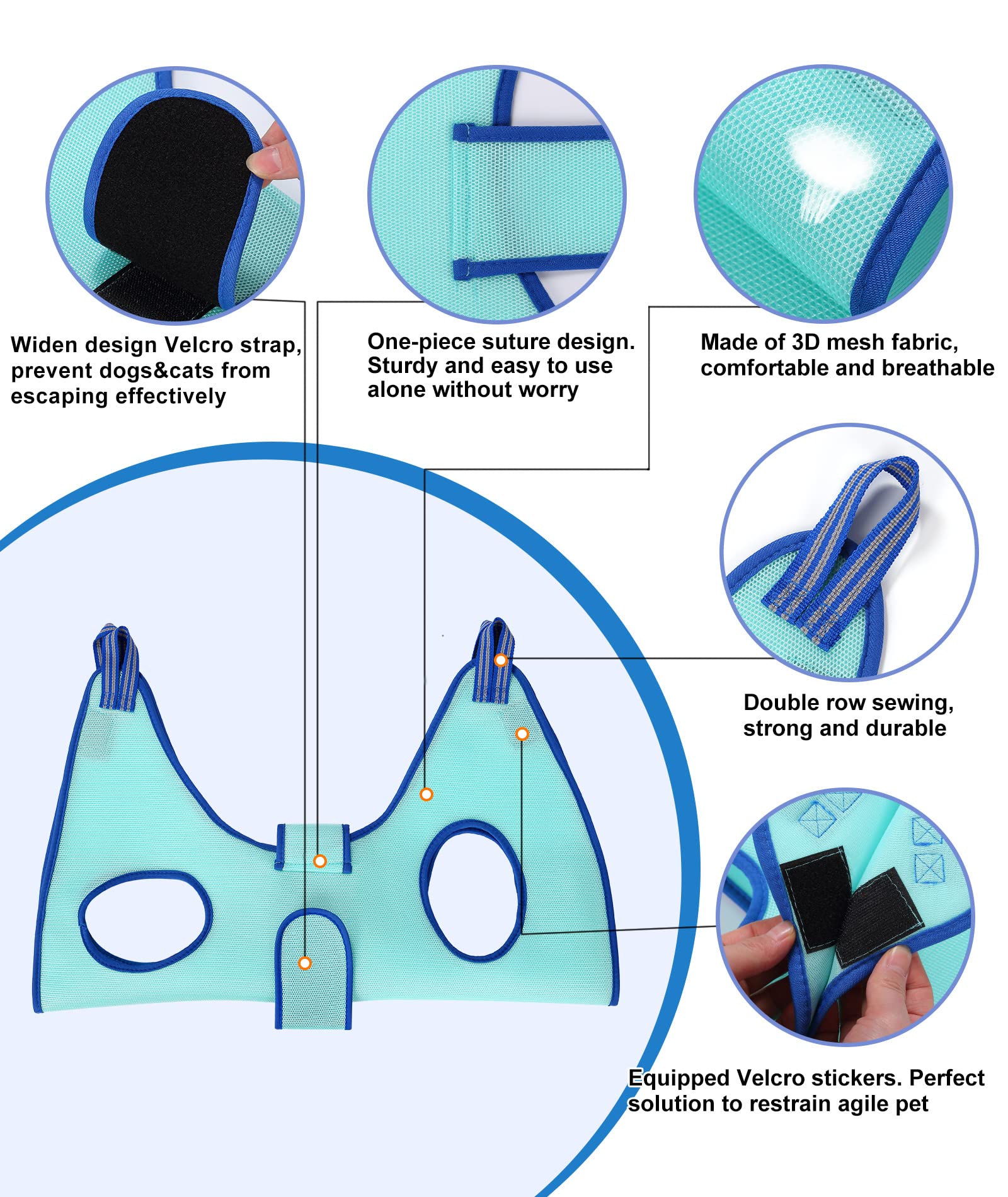 Kkiimatt Dog Grooming Hammock 2023 New Edition, Dog Hanging Harness Holder For Nail Clipping, Dog Nail Trimming Hammock With Wid