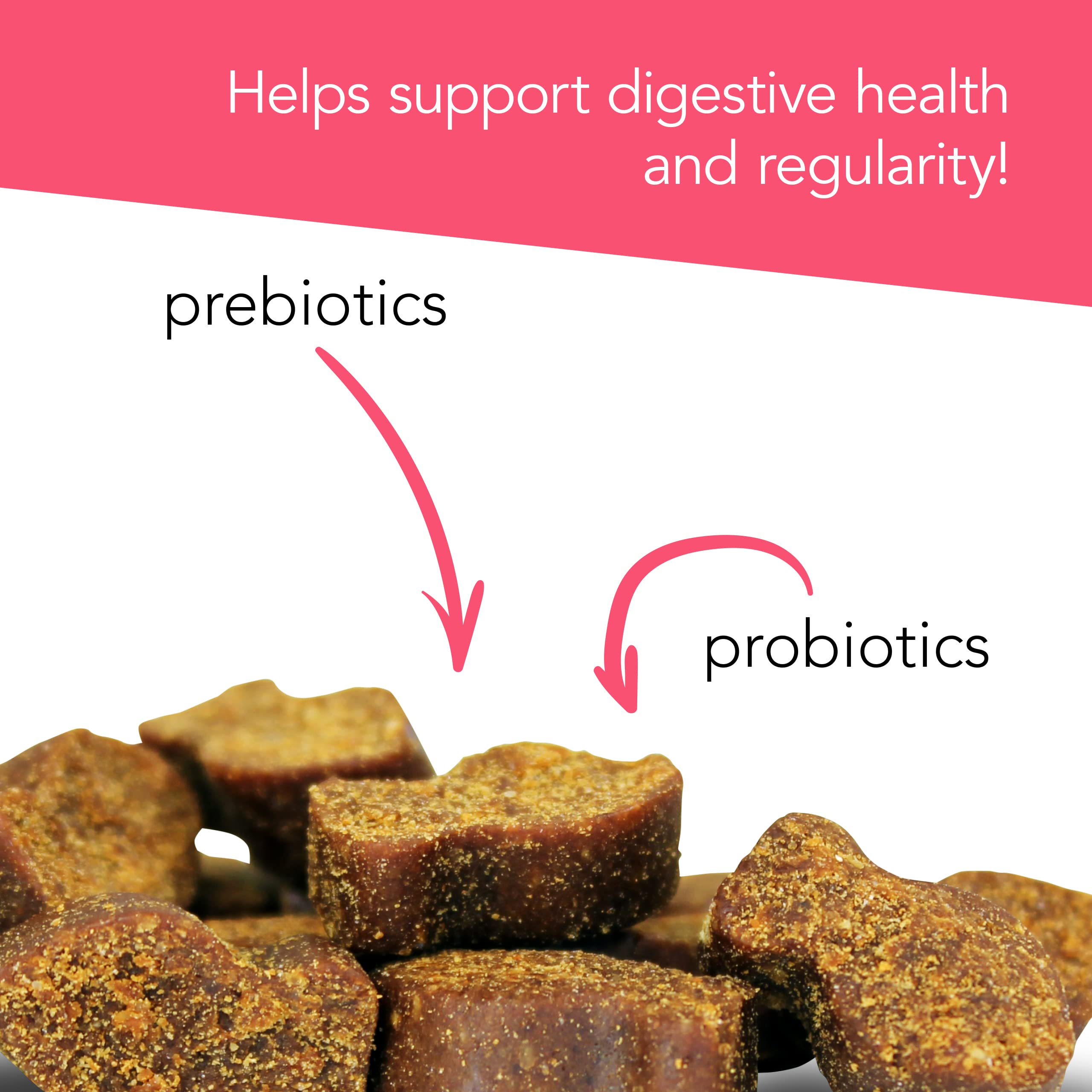 VetriScience Probiotic Everyday for Cats, Digestive Support Supplement, Duck Flavor, 60 Bite Sized Chews - Probiotics and Prebio