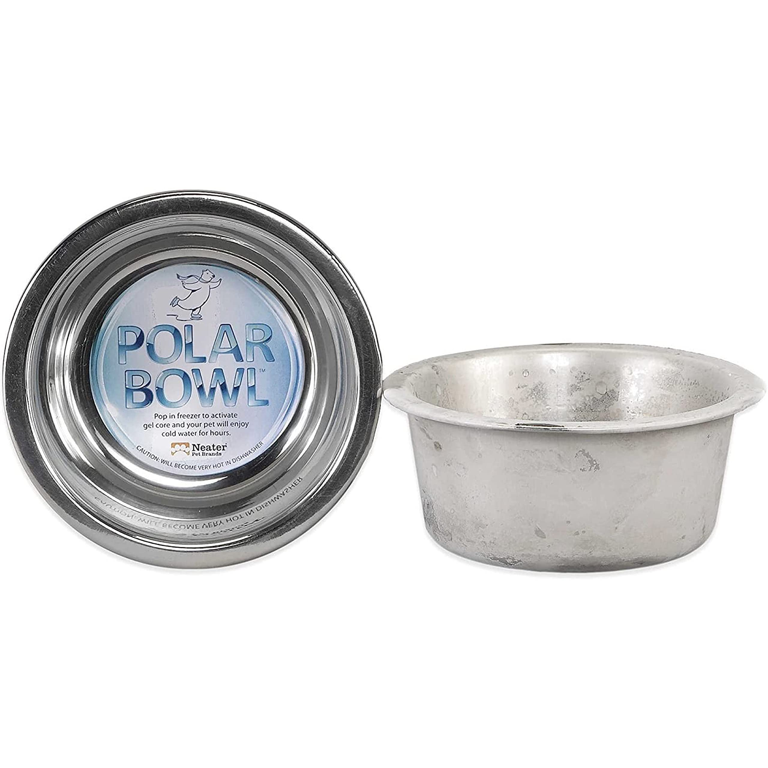 Neater Pets Polar Bowl - Freezer Bowl For Ice Cold Water For Dogs & Cats - Perfect For Hot Summer Days, (3.5 Cups)