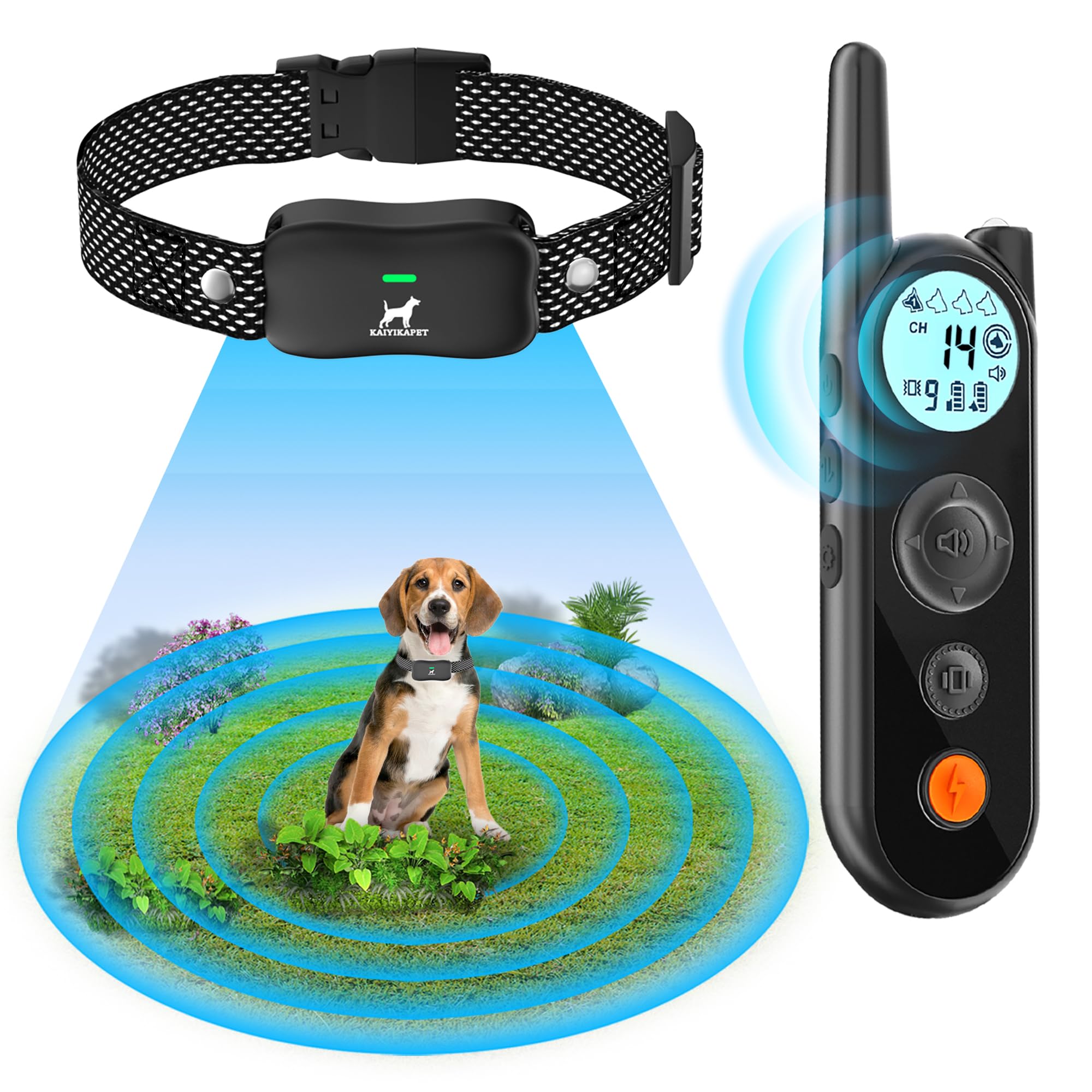 Wireless Dog Fence System - 25Ft To 3500Ft, Electric Fence For Dogs, Dog Shock Collar With Remote, 3 Safe Training Modes (Beep,V