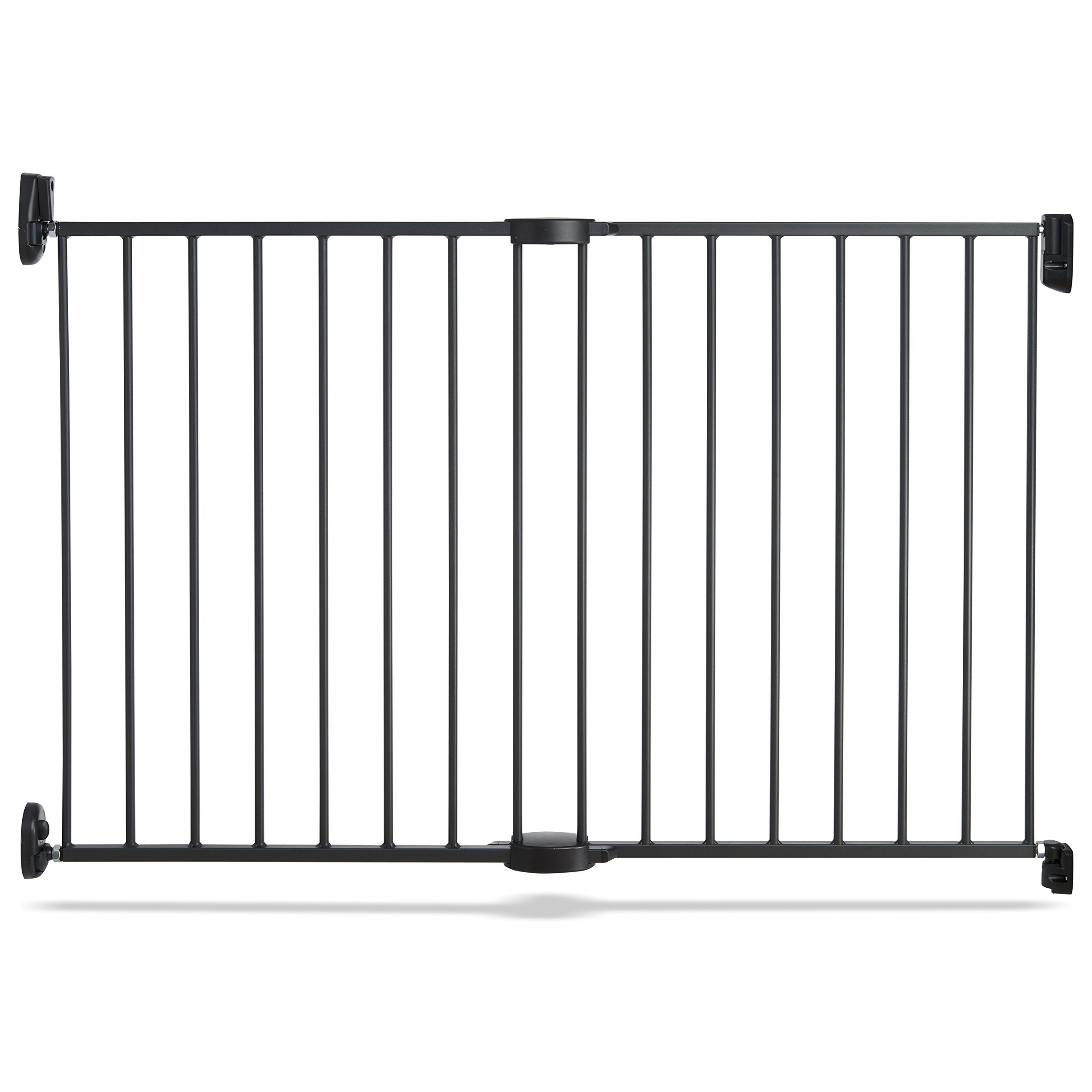 Munchkin® Push To Close™ Baby Gate, Hardware Mounted Safety Gate For Stairs, Hallways And Doors, Extends 28.5' To 45' Wide, Metal, Dark Grey