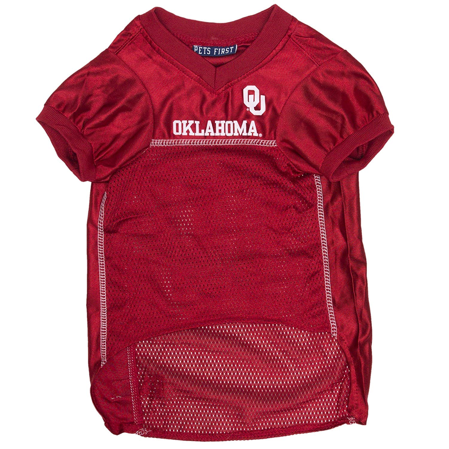 Pets First NCAA College Oklahoma Sooners Mesh Jersey for DOGS & CATS, Small.Licensed Dog Jersey with your Favorite Football/Bask