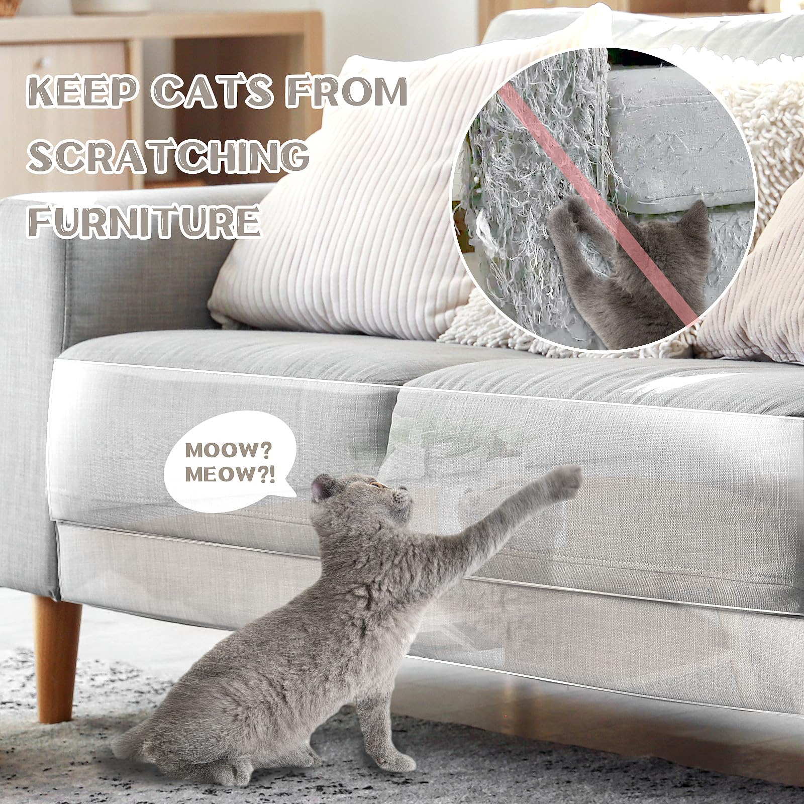 Anti Cat Scratch Furniture Protector, Cat Couch Protector, Anti Scratch Furniture Protector, Protector Pads For Furniture For Co