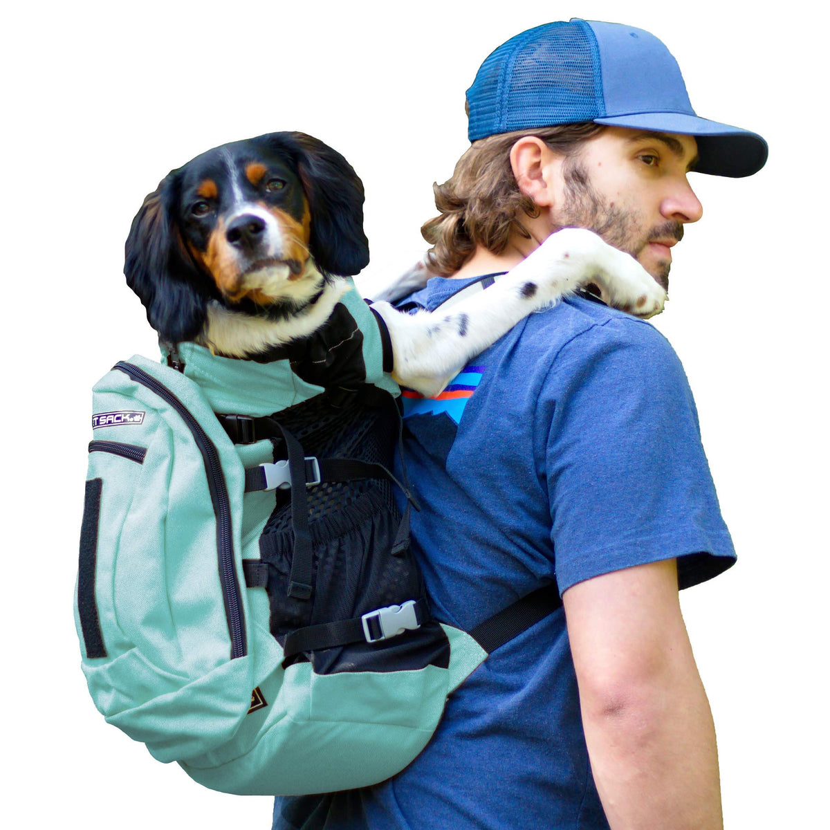 K9 Sport Sack | Dog Carrier Adjustable Backpack (Large, Plus 2 - Summer Mint)