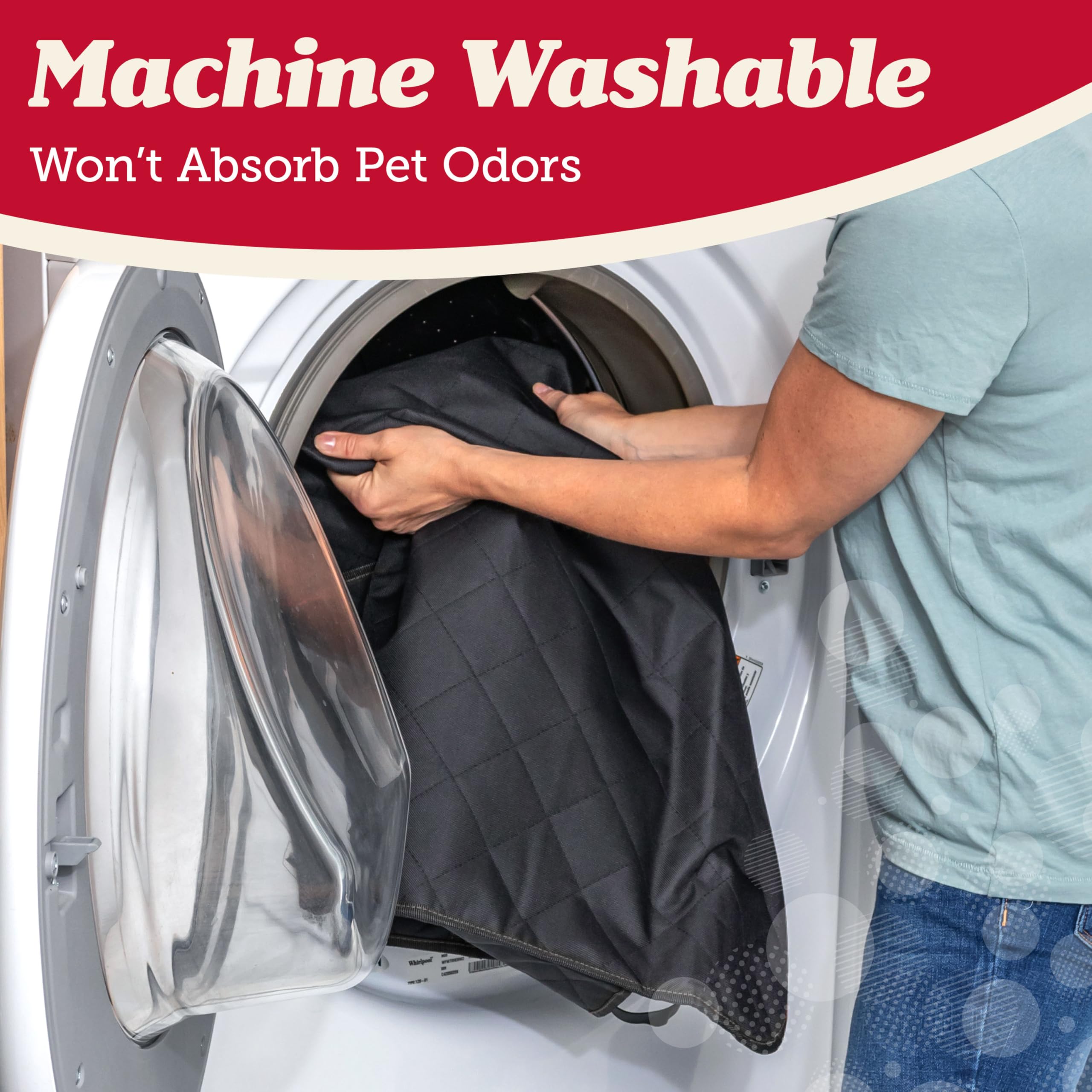 Lusso Gear Dog Car Seat Cover For Back Seat - 100% Waterproof Dog Hammock - Padded Headrest And Mesh Window - Passenger Compatib