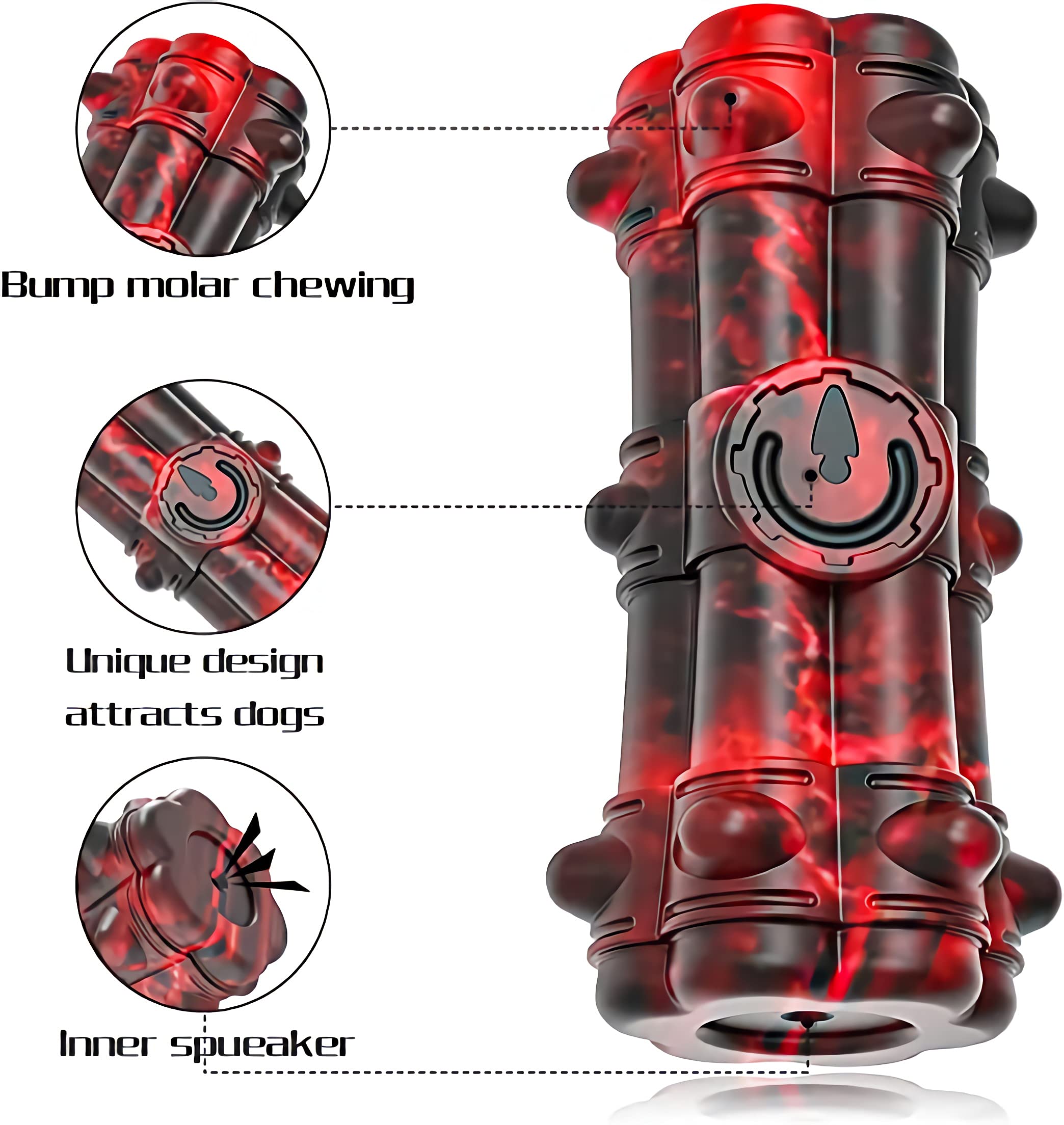 Homipooty Dog Toy For Aggressive Chewer Large Medium Breed, Indestructible Super Dog Chew Toys Squeaky Dog Birthday Toy Dog Toothbrush Interactive Tough Durable Dog Toys