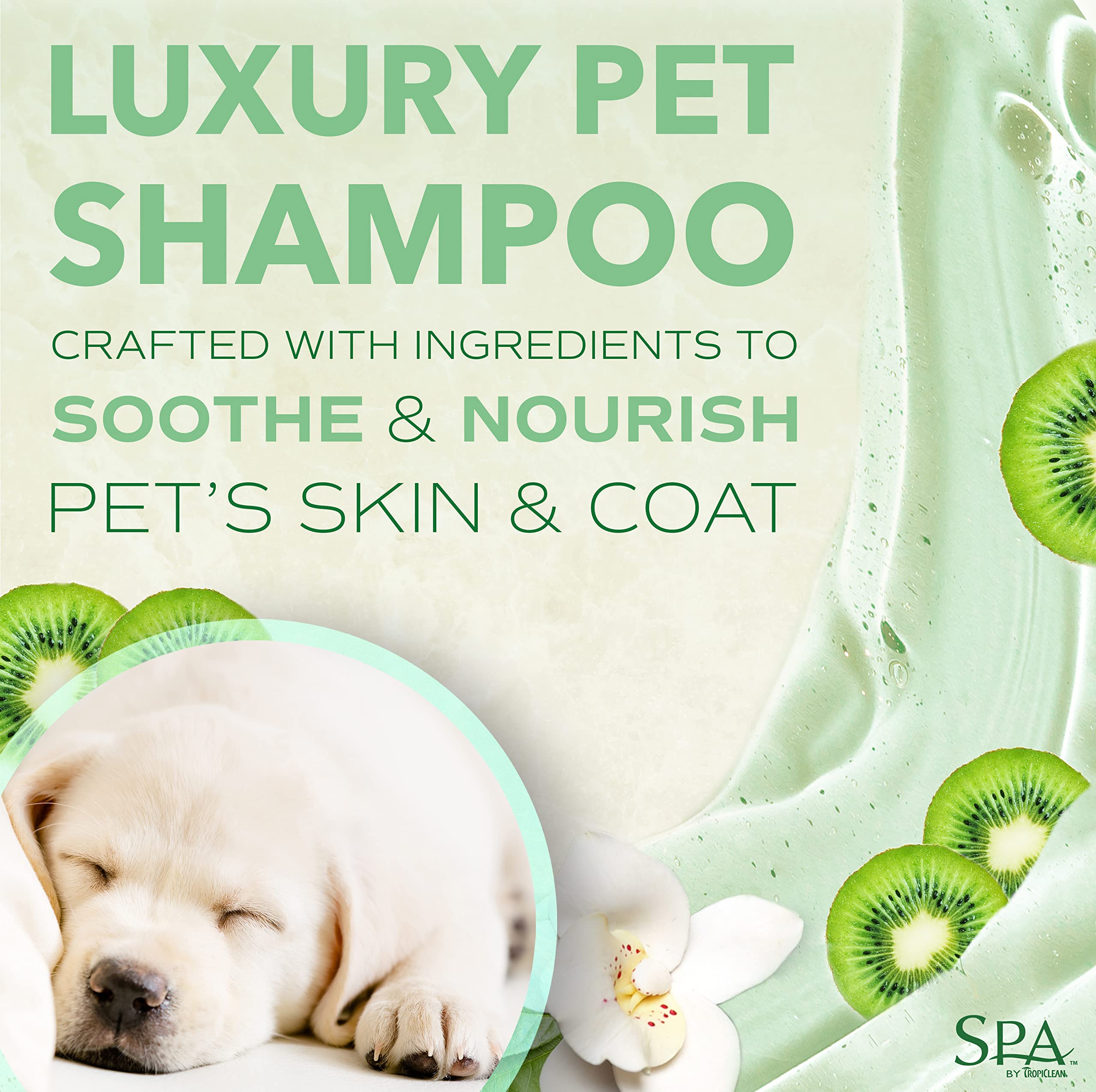 Tropiclean Spa Lavish Dog Shampoo | Calming Deodorizing Dog Shampoo | Naturally Derived Salon Grade Ingredients | Made In The Us