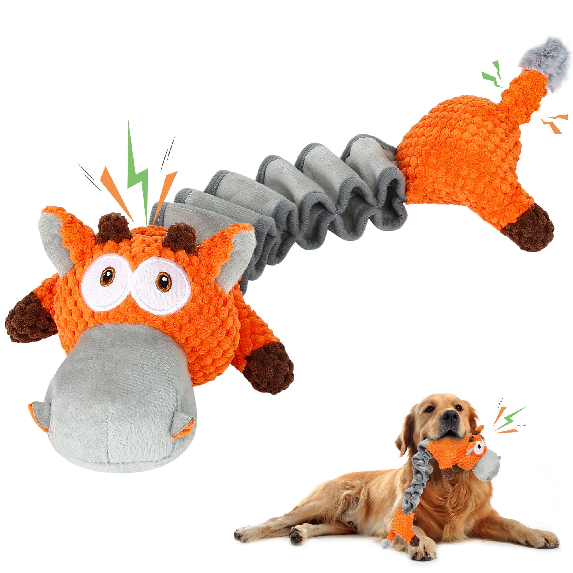 Iokheira Squeaky Dog Toy For Large Dogs Plush Chew Dog Toy Interactive Fetch Toy For Small Medium And Large Dogs Birthday Gifts 