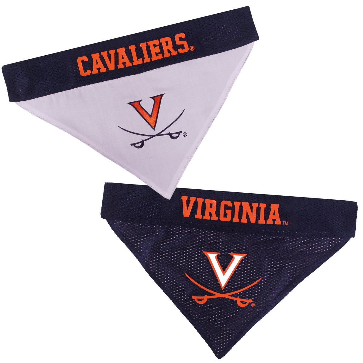 Pets First Collegiate Pet Accessories, Reversible Bandana, Virginia Cavaliers, Large/X-Large