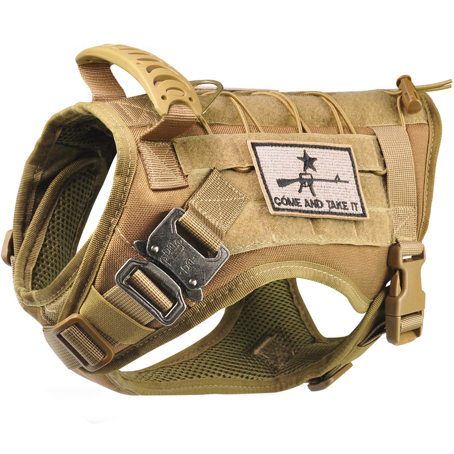Tactical Service Dog Vest Harness K9 Military Molle Dog Vest for Outdoor Training Hunting Waterproof Pet Dog Harness with Rubber