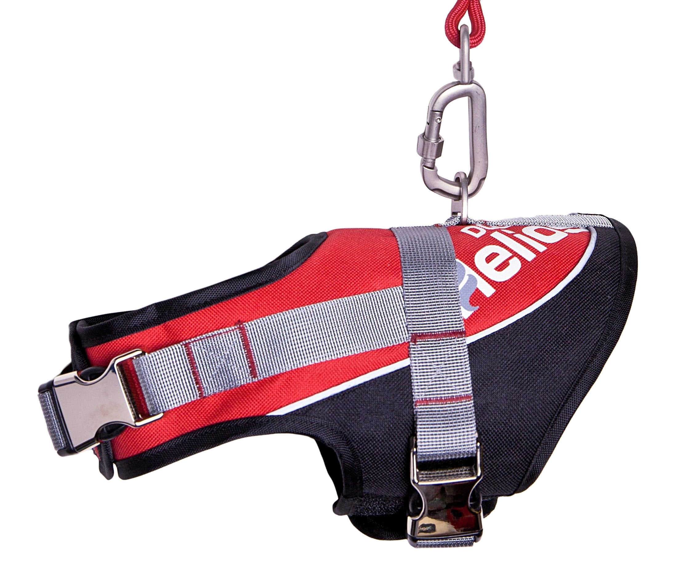 DOGHELIOS 'Bark-Mudder' Easy Tension 3M Reflective Endurance 2-in-1 Adjustable Pet Dog Leash and Harness, Medium, Red