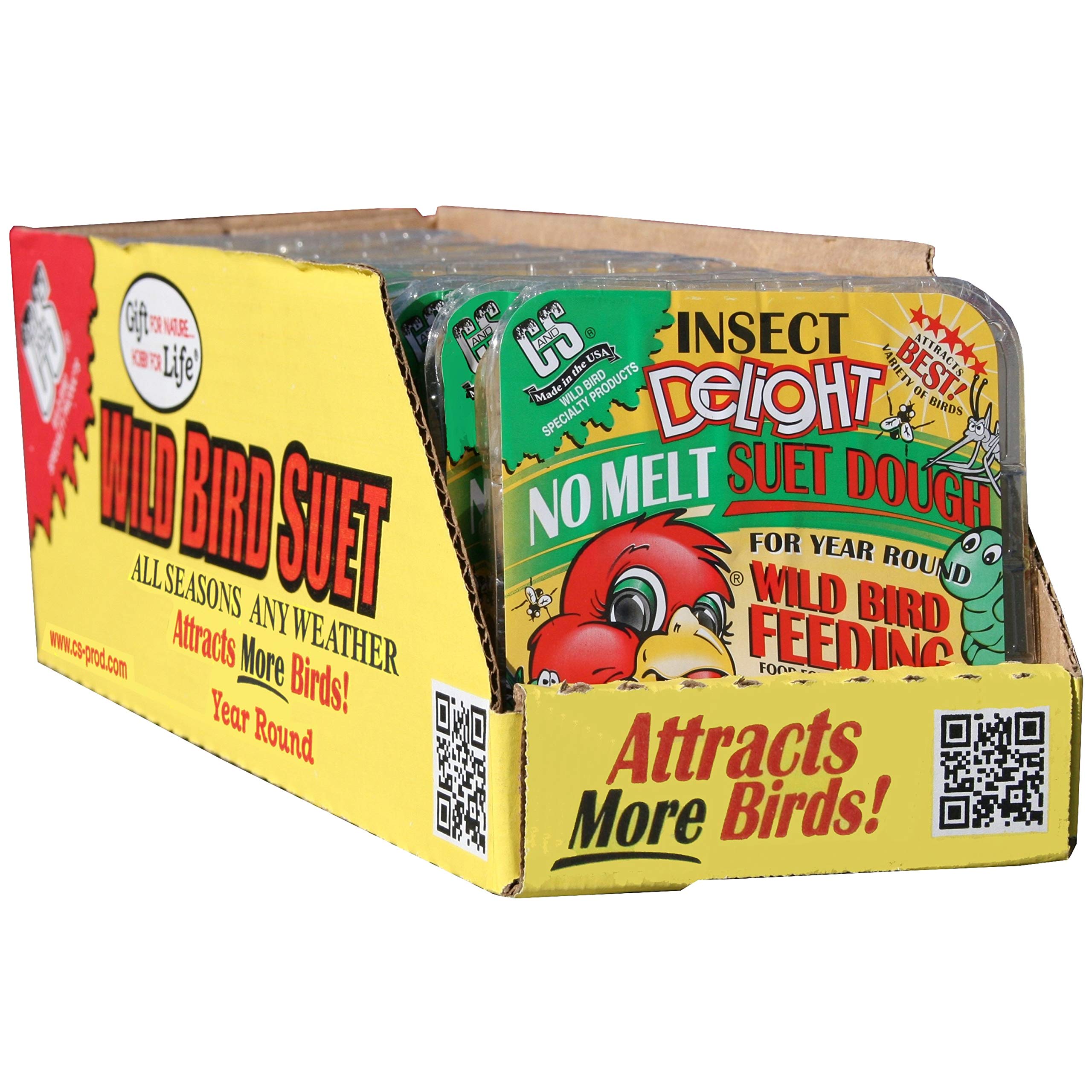 C&S Insect Delight No Melt Suet Dough, 12/pack 11.75 Ounces