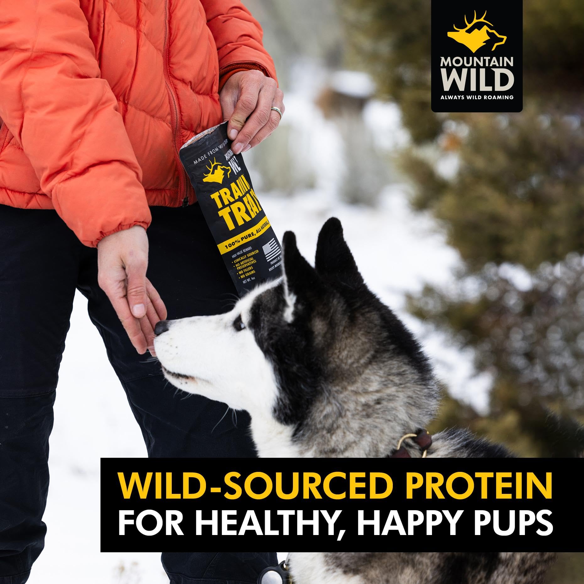 MOUNTAIN WILD Training Treat Nibs for Dogs, Elk & Deer Protein, Rewards for Effective Dog Training, All Natural, No Fillers, No