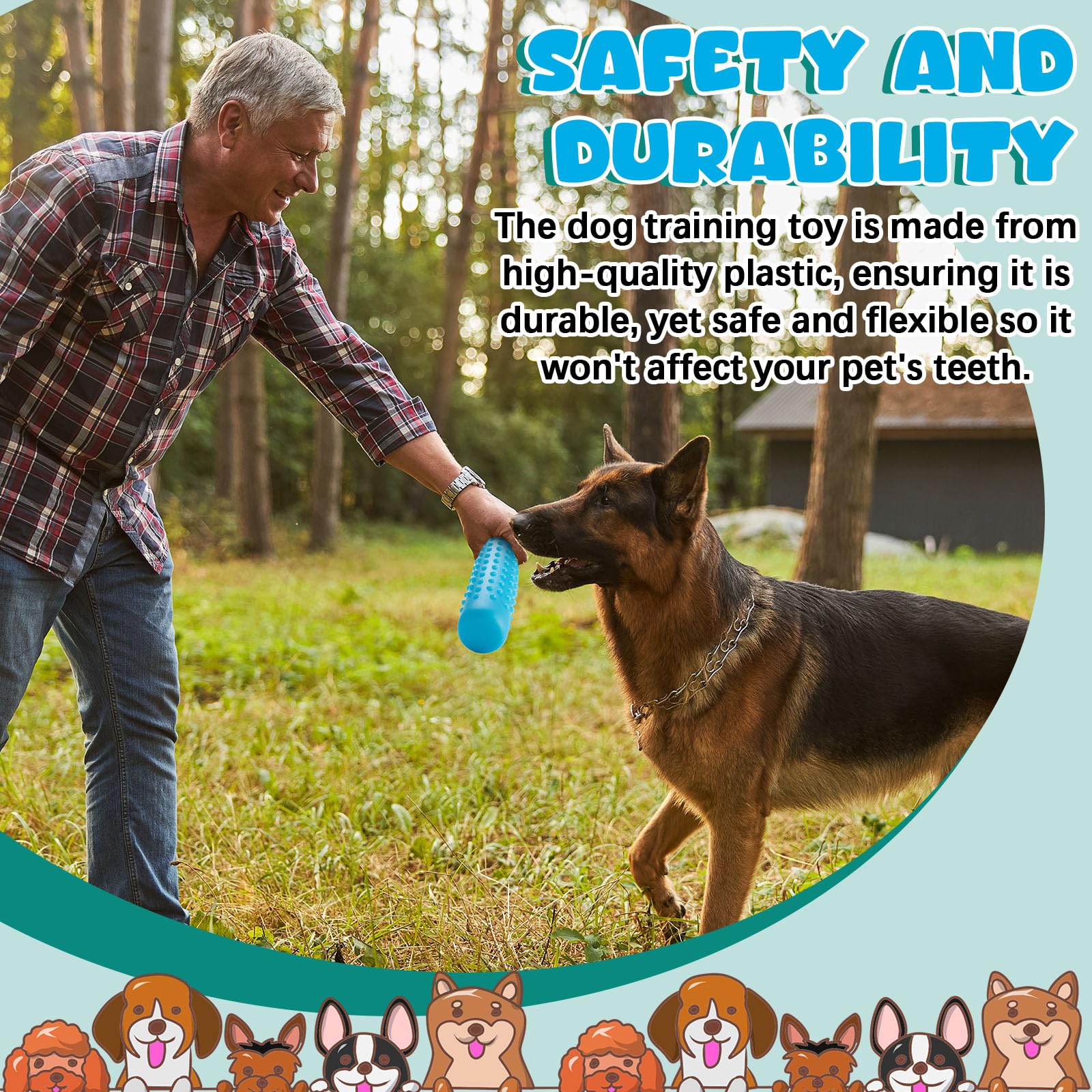 Blueweenly 4 Pcs Dog Float Bumper Toy Training Bumper, 11 x 2 Inch Puppy Retriever Dummy Lightweight for Float on The Water Pool