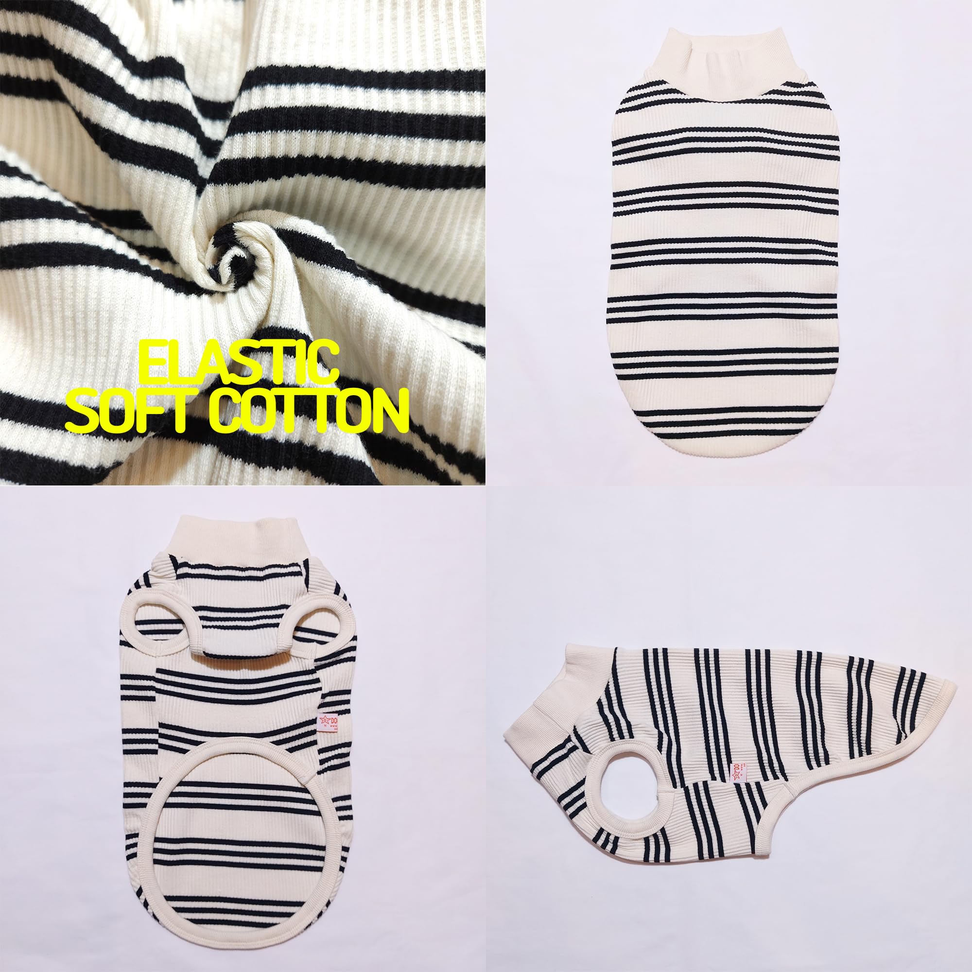 D Doggy Star Dachshund Clothes For Dogs Mini And Adults T Shirts (Xl,Black Stripe)