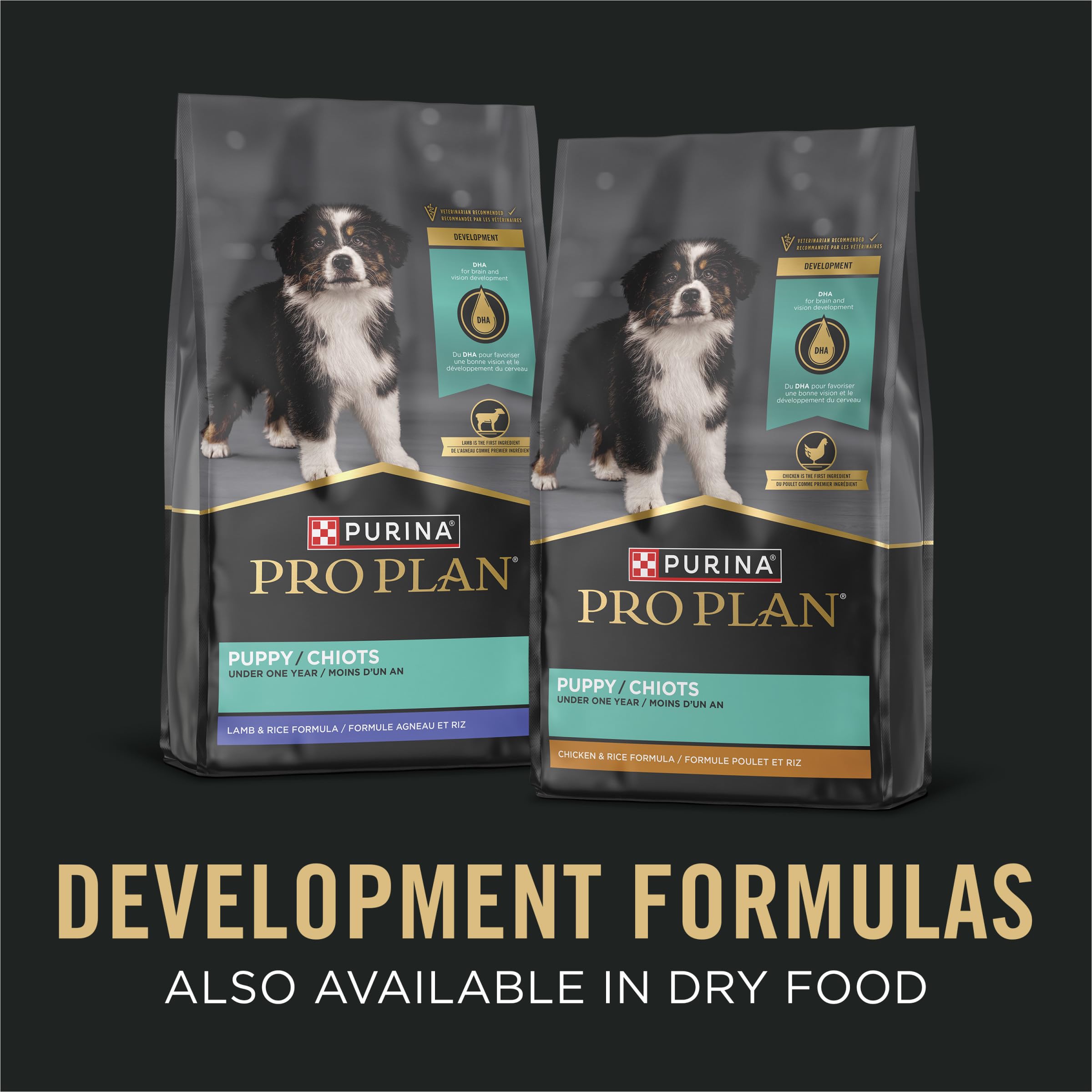 Purina Pro Plan Development Wet Puppy Food, Grain Free Chicken Entree and Grain Free Turkey Entree Variety Pack - (Pack of 12) 1