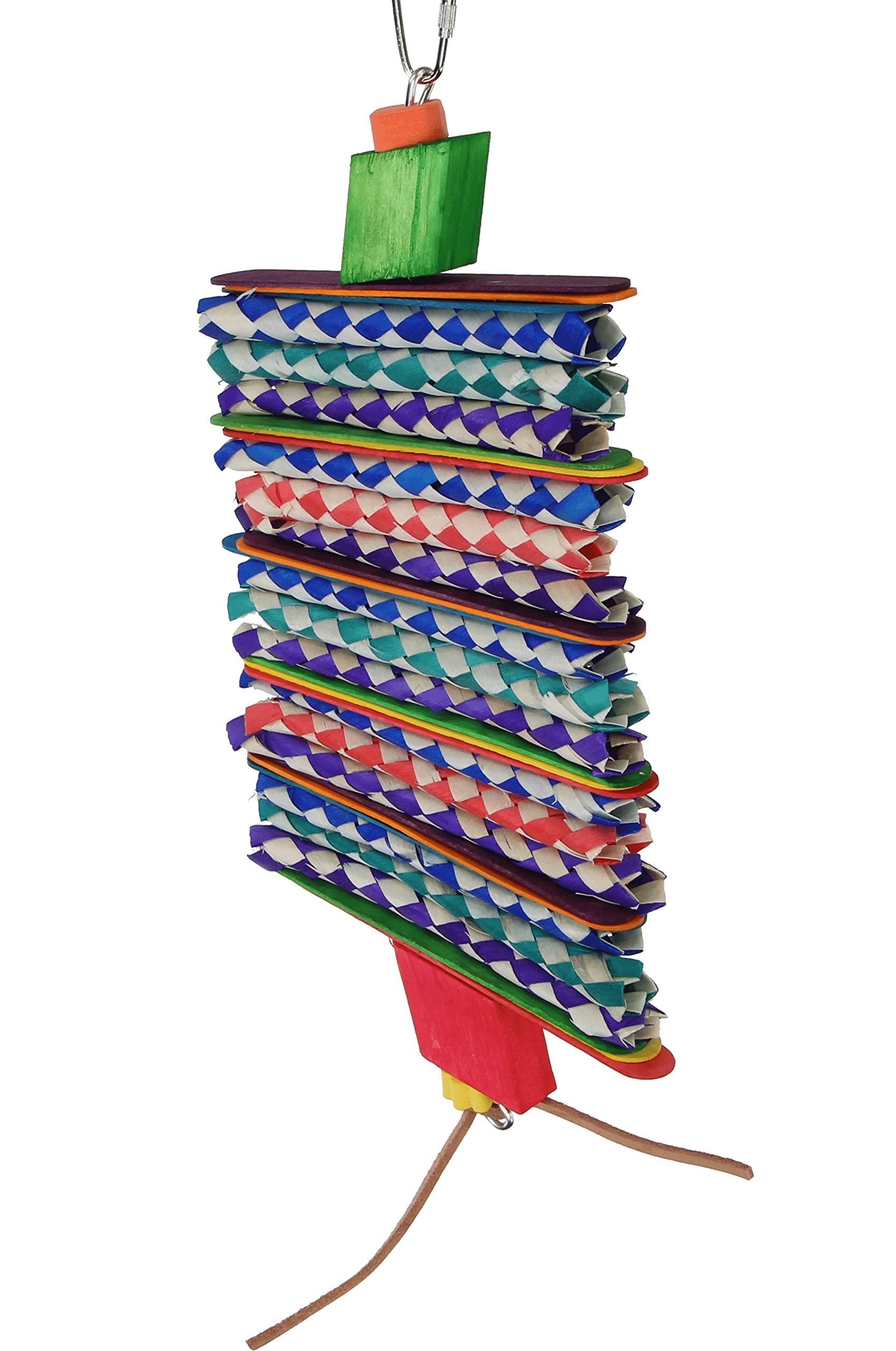 Bonka Bird Toys 1078 Big Step Shredder 10' X 6', Parrot Chew Forage Cage Toy, African Grey, Conure, Amazon, And Similar