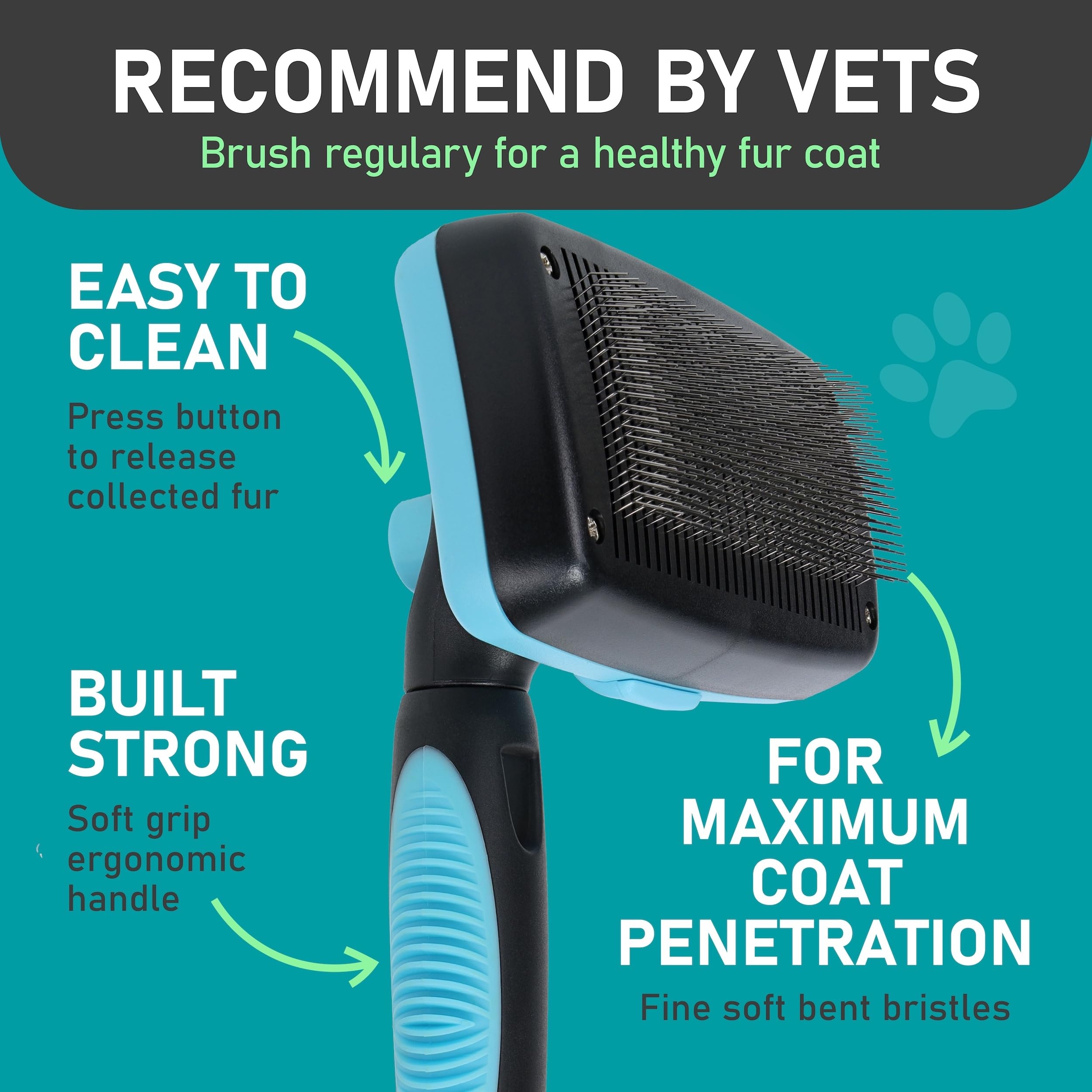 Maxpower Planet Dog Rake And Dog Hair Brush - Gently Removes Loose Undercoat, Mats And Tangled - Deshedding Grooming Tool For Do