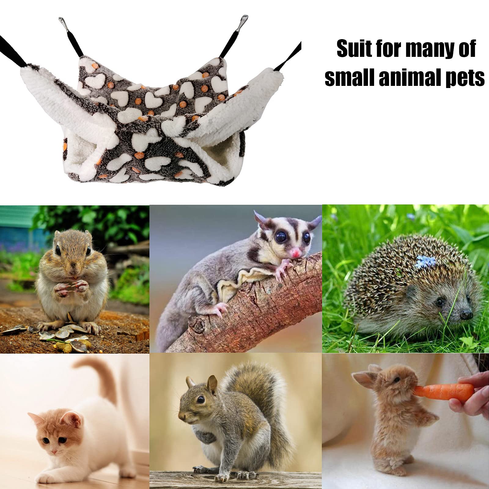 Eismc2 2 Pieces Small Pet Cage Hammock Hanging Tunnel For Small Animals Hanging Bed Cage Guinea Hammock Cage Accessories For Fer